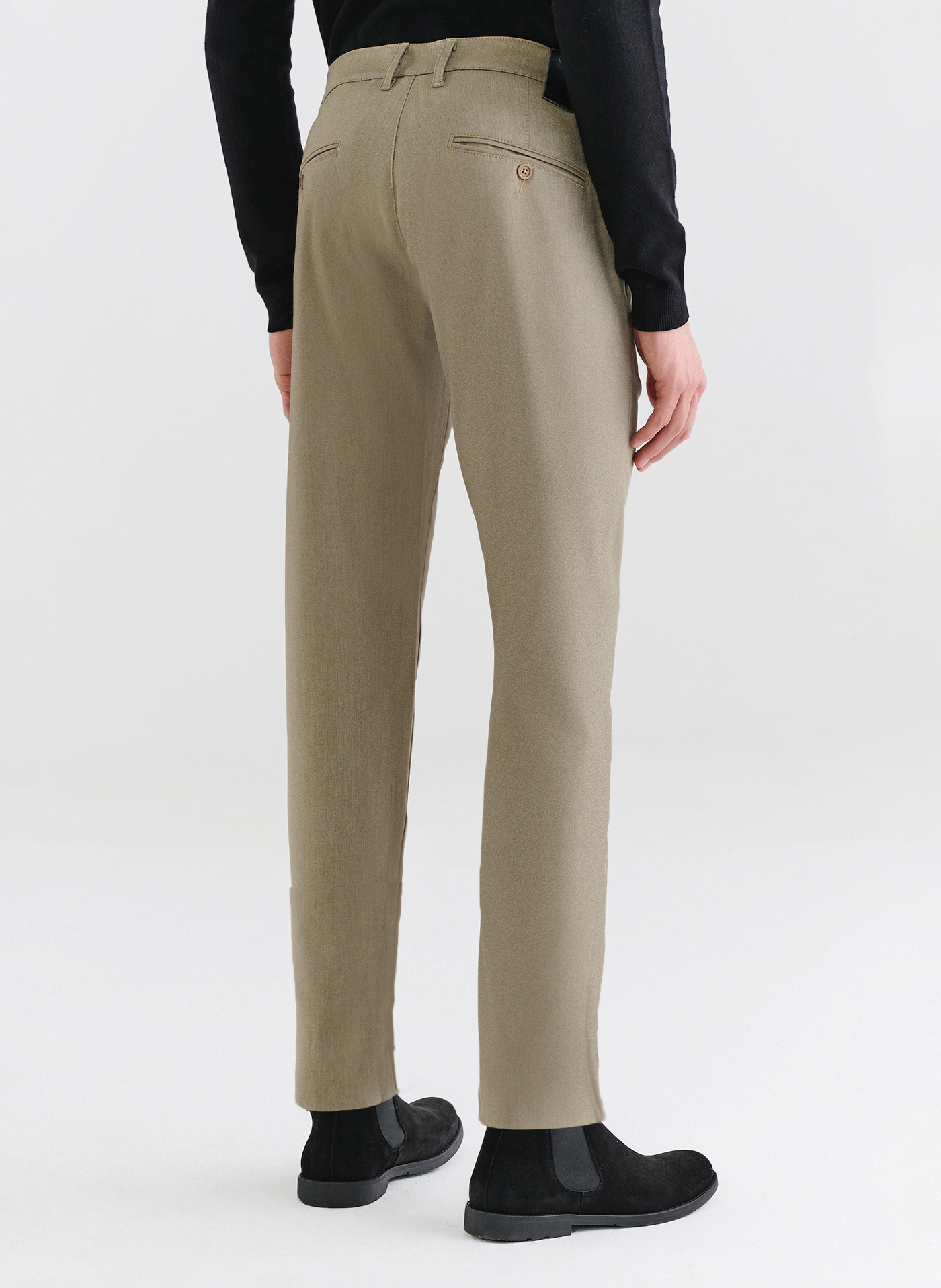 Beżowe casualowe spodnie męskie - Pako Lorente