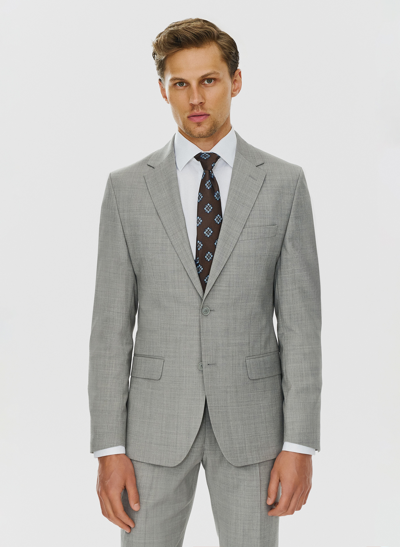 Męska marynarka garniturowa w odcieniu jasnoszarym - Pako Lorente