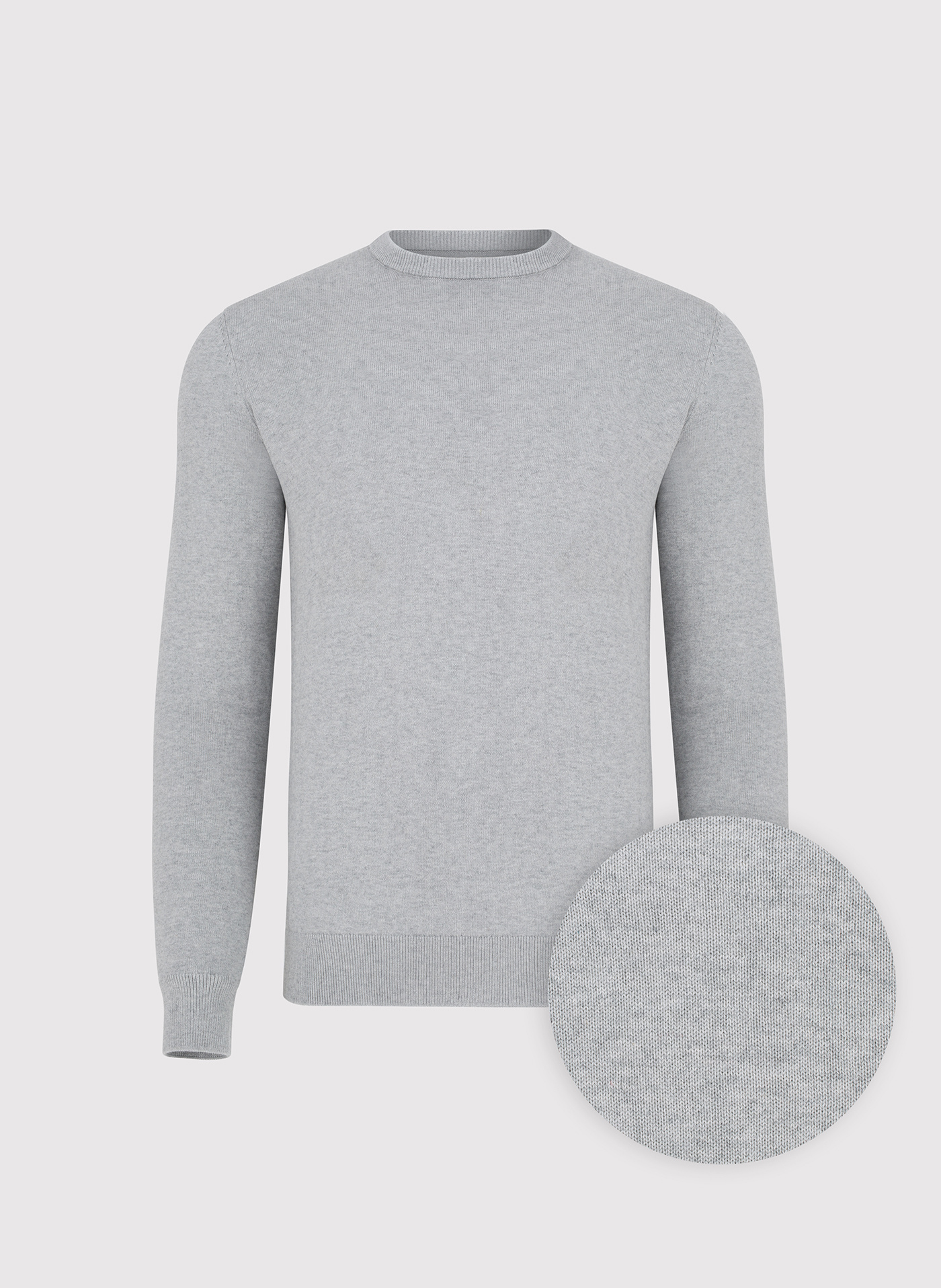 Szary bawełniany sweter z kaszmirem - Pako Lorente