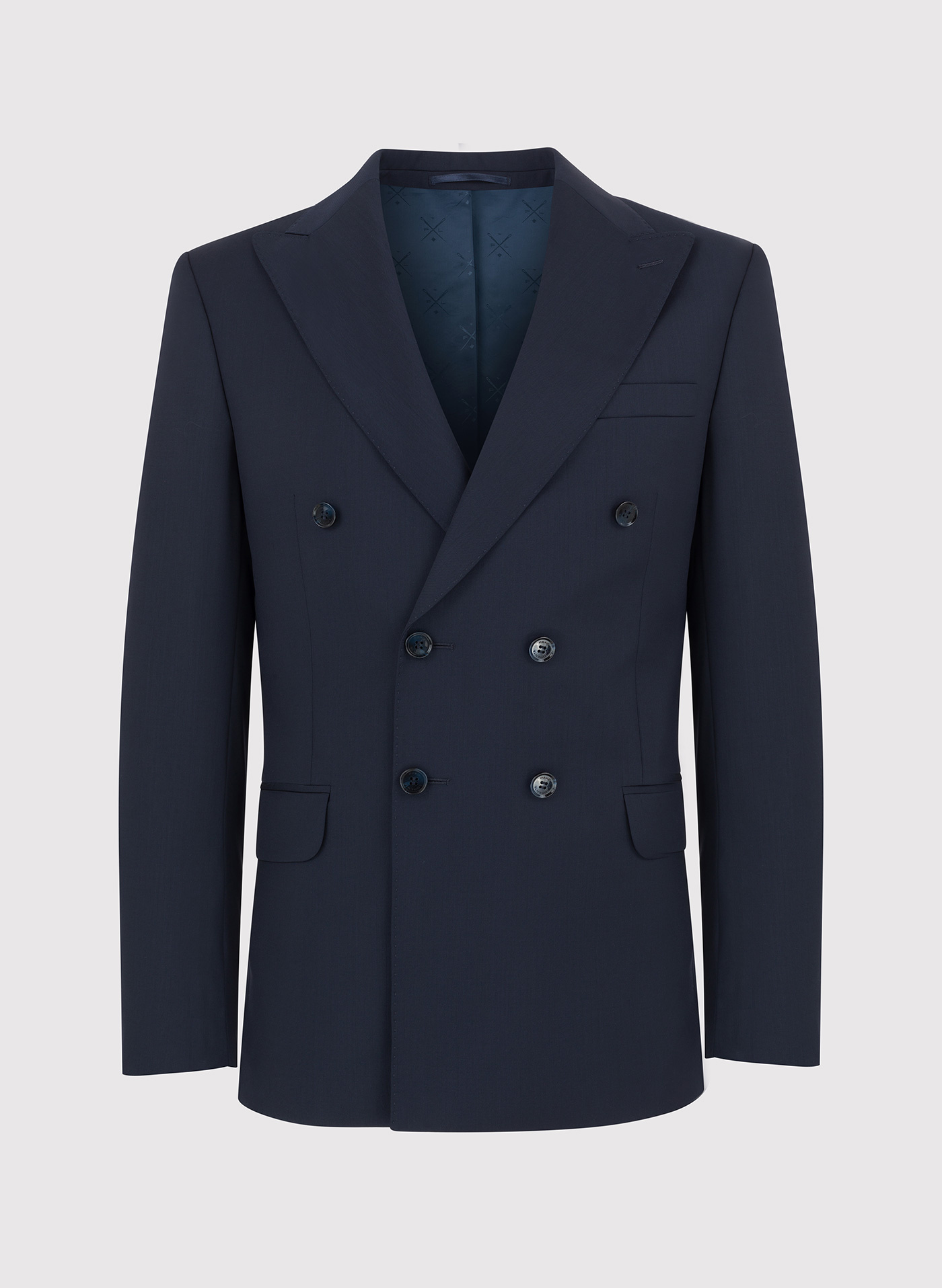 Granatowa dwurzędowa marynarka męska - Pako Lorente