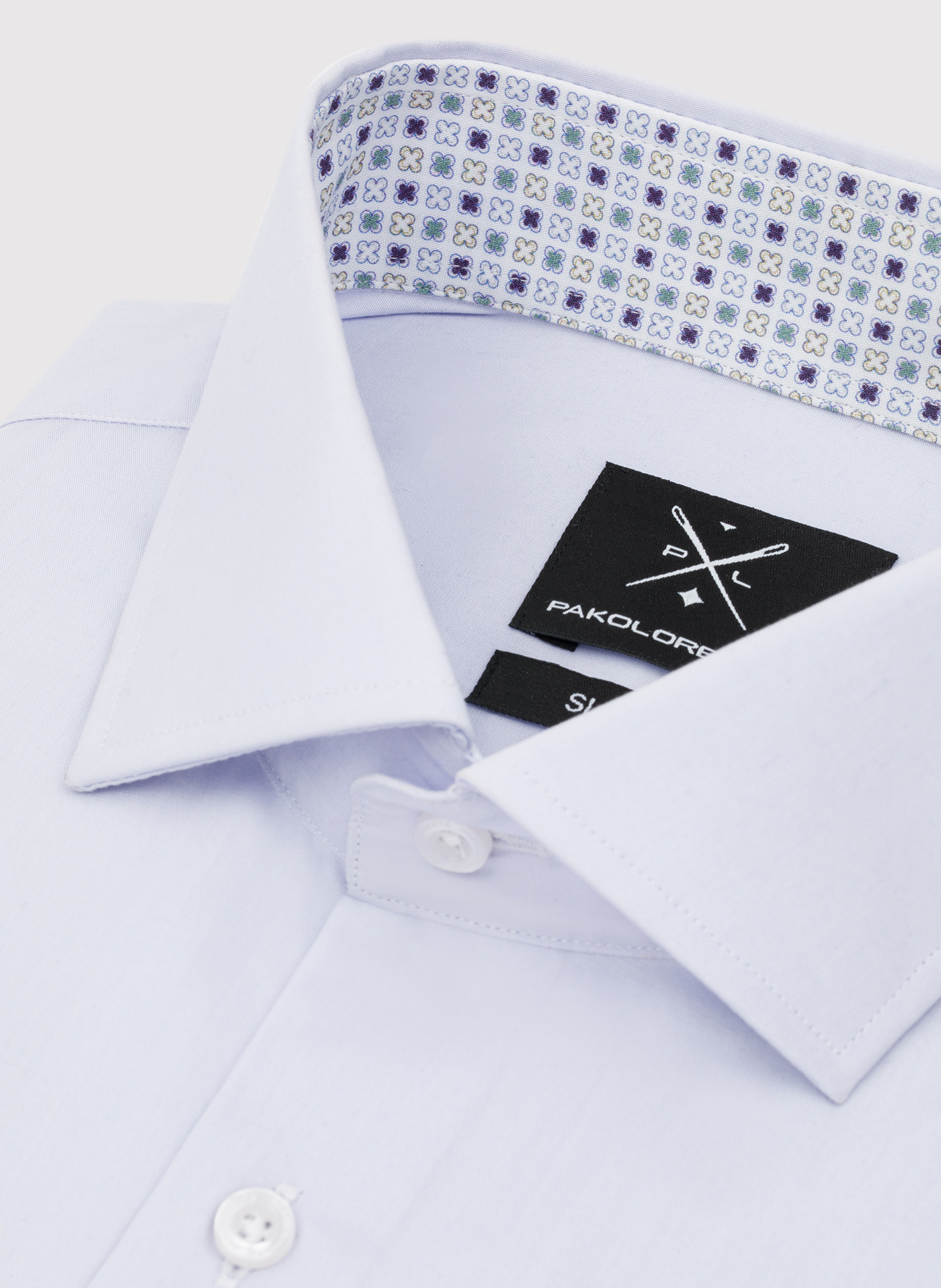 PAKO LORENTE - Błękitna koszula męska z kontrastowym wykończeniem - Pako Lorente