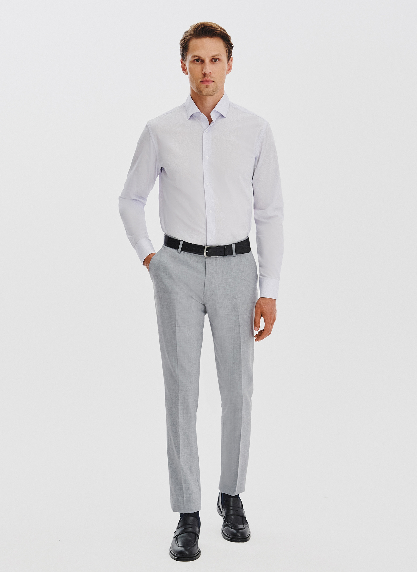 PAKO LORENTE - Błękitna koszula męska z kontrastowym wykończeniem - Pako Lorente