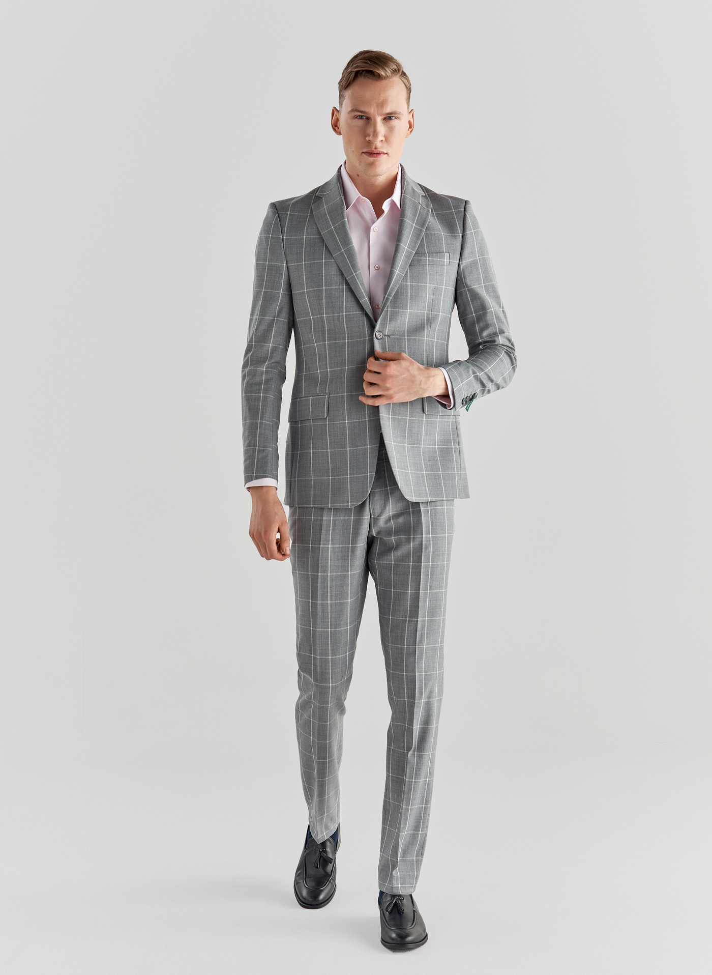 Spodnie męskie garniturowe BUENAVISTA P20SF-6G-025-S - Pako Lorente