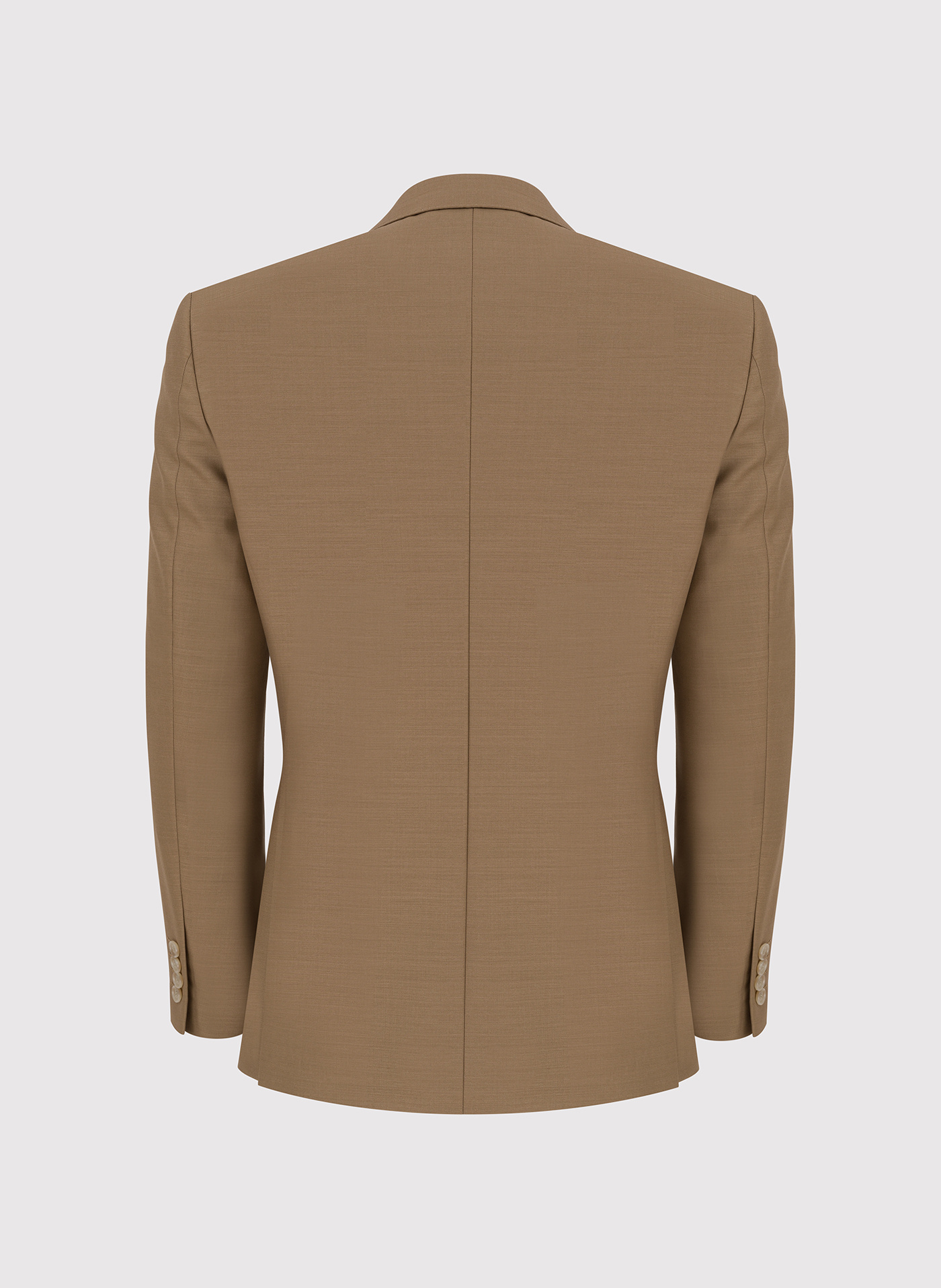 Jasnobrązowa garniturowa marynarka męska z wełną - Pako Lorente