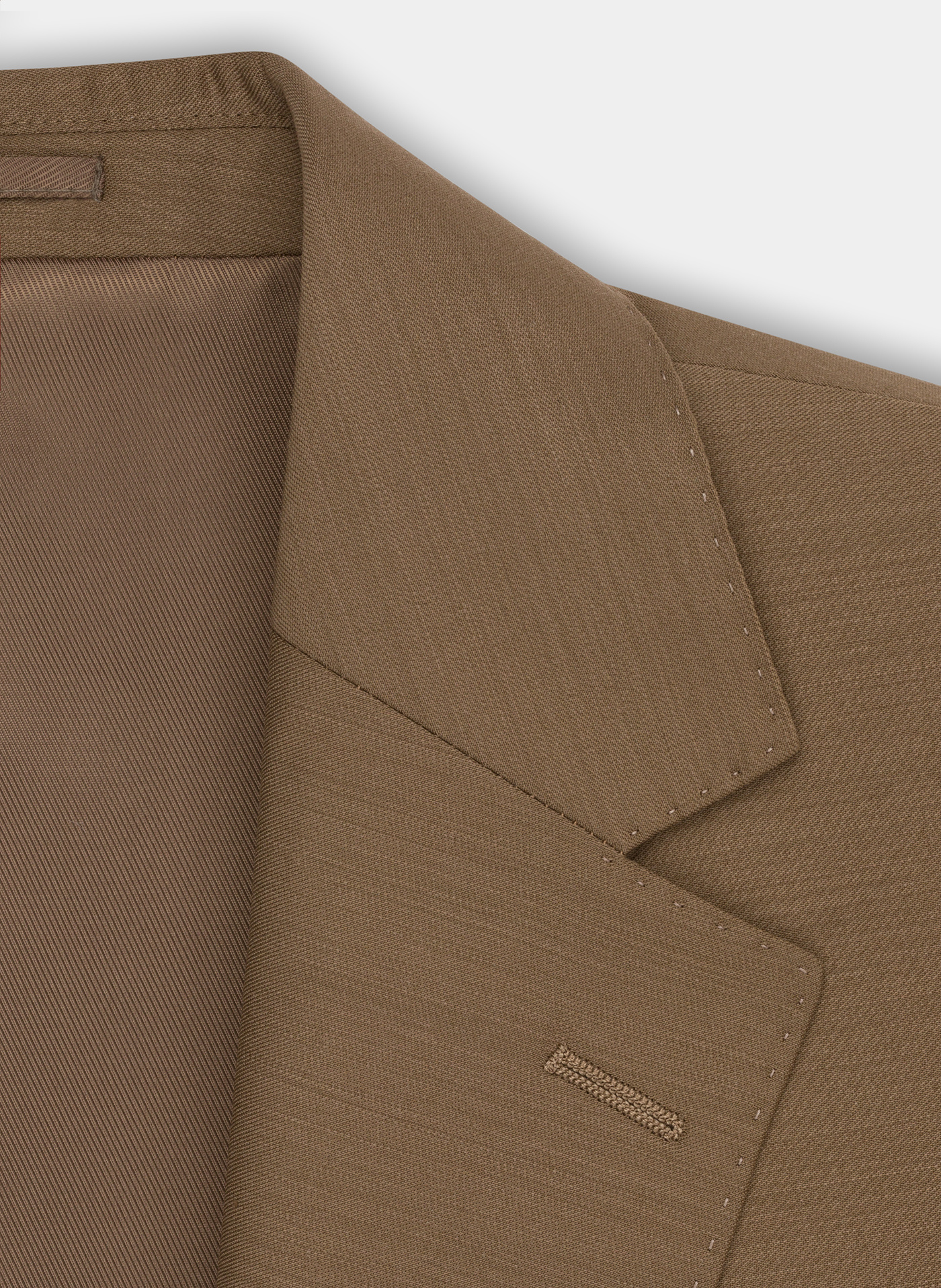 Jasnobrązowa garniturowa marynarka męska z wełną - Pako Lorente