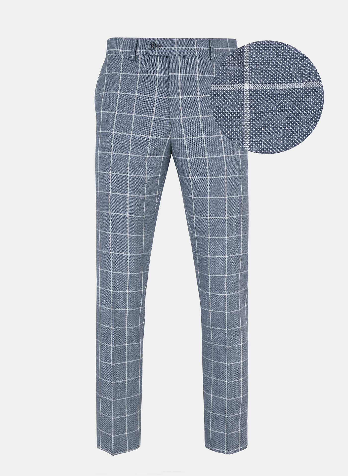 Niebieskie spodnie garniturowe P22SF-6G-012-N-S - Pako Lorente