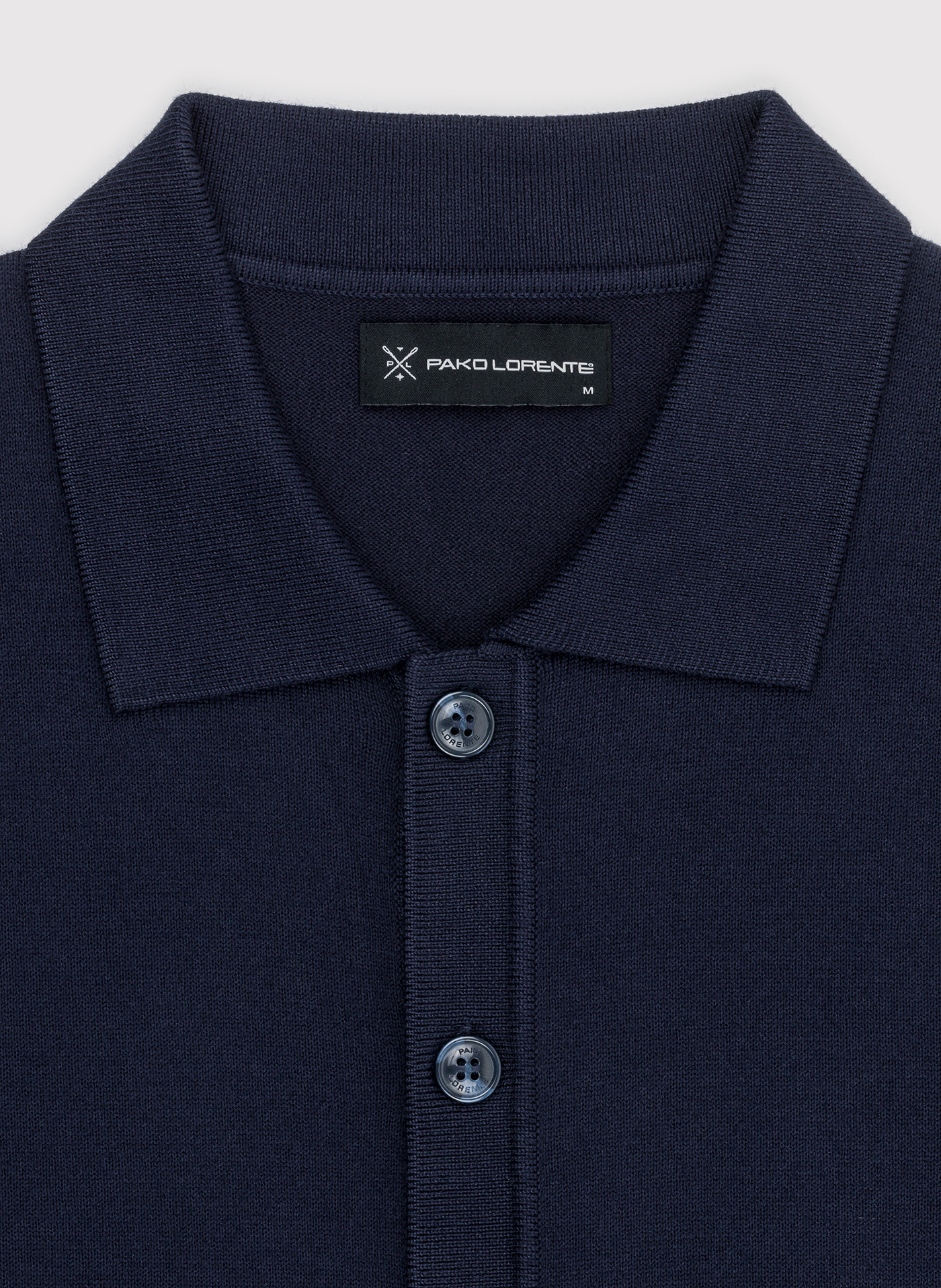 Granatowy kardigan z kołnierzykiem P24SF-2X-001-G-0 - Pako Lorente - Pako Lorente