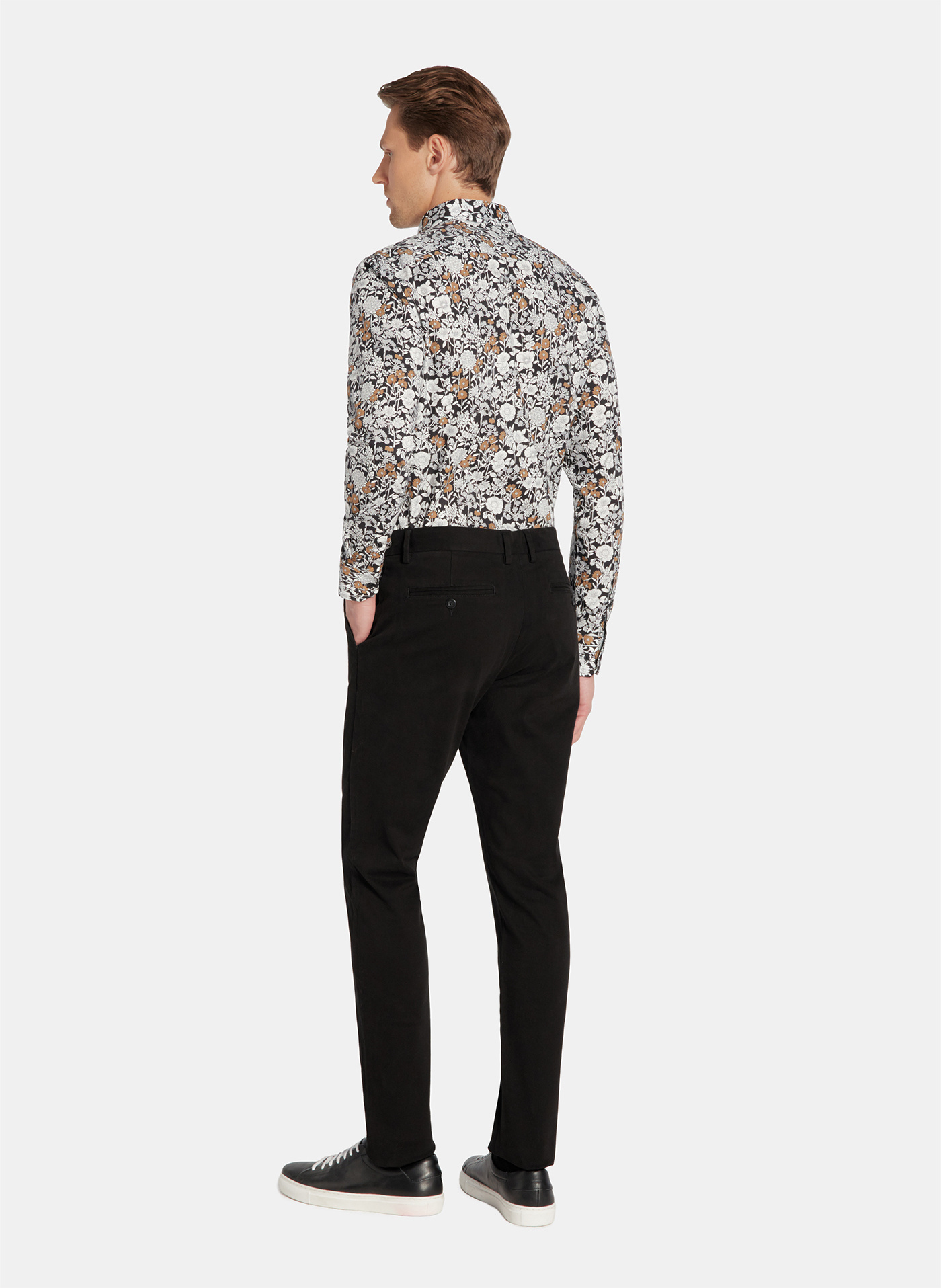 PAKO LORENTE - Czarne spodnie chino z bawełną - Pako Lorente