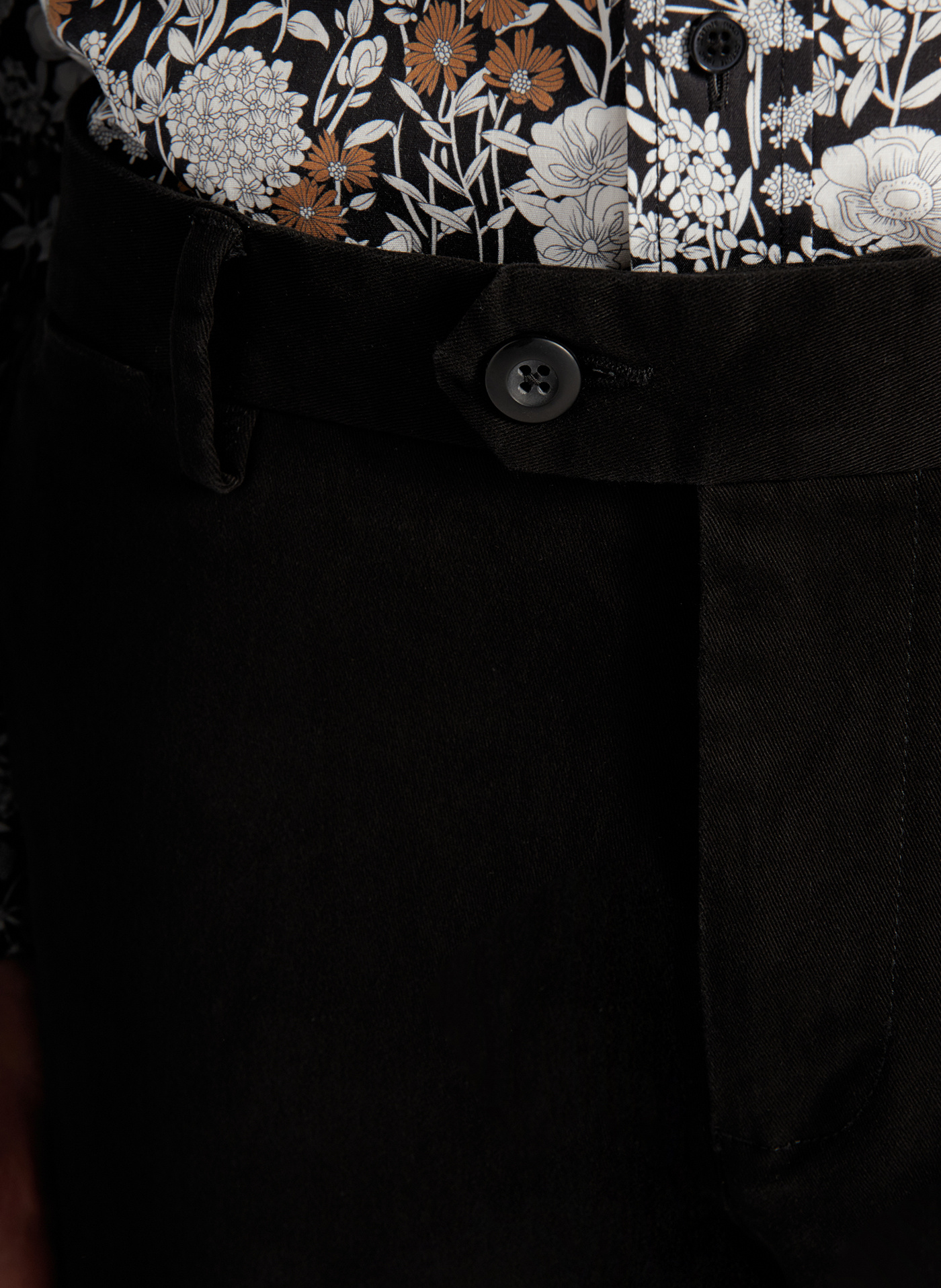 PAKO LORENTE - Czarne spodnie chino z bawełną - Pako Lorente