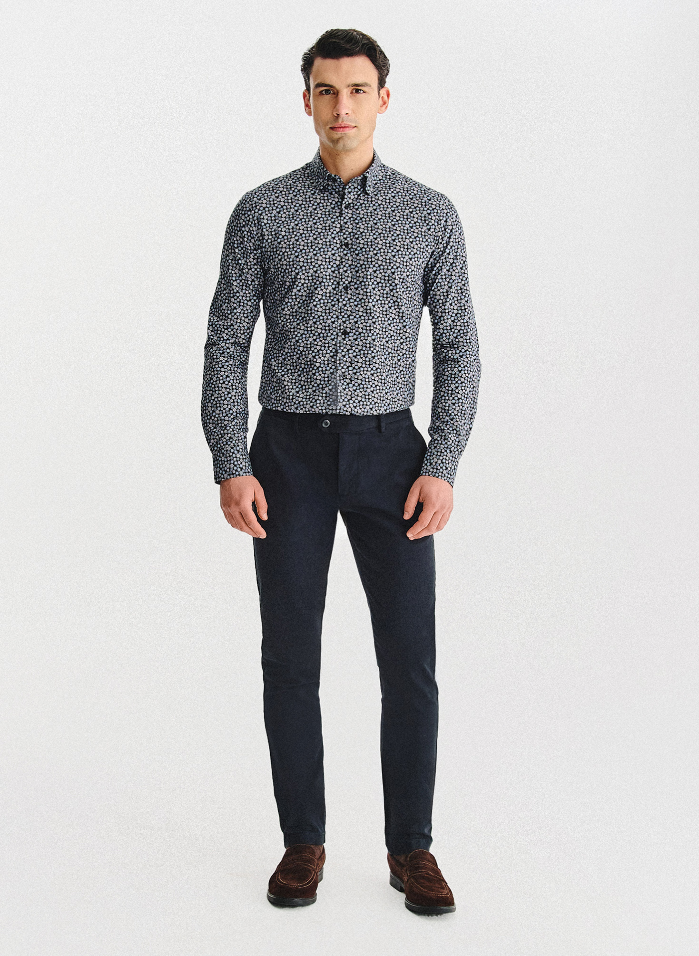 Czarna koszula w drobny wzór - Pako Lorente