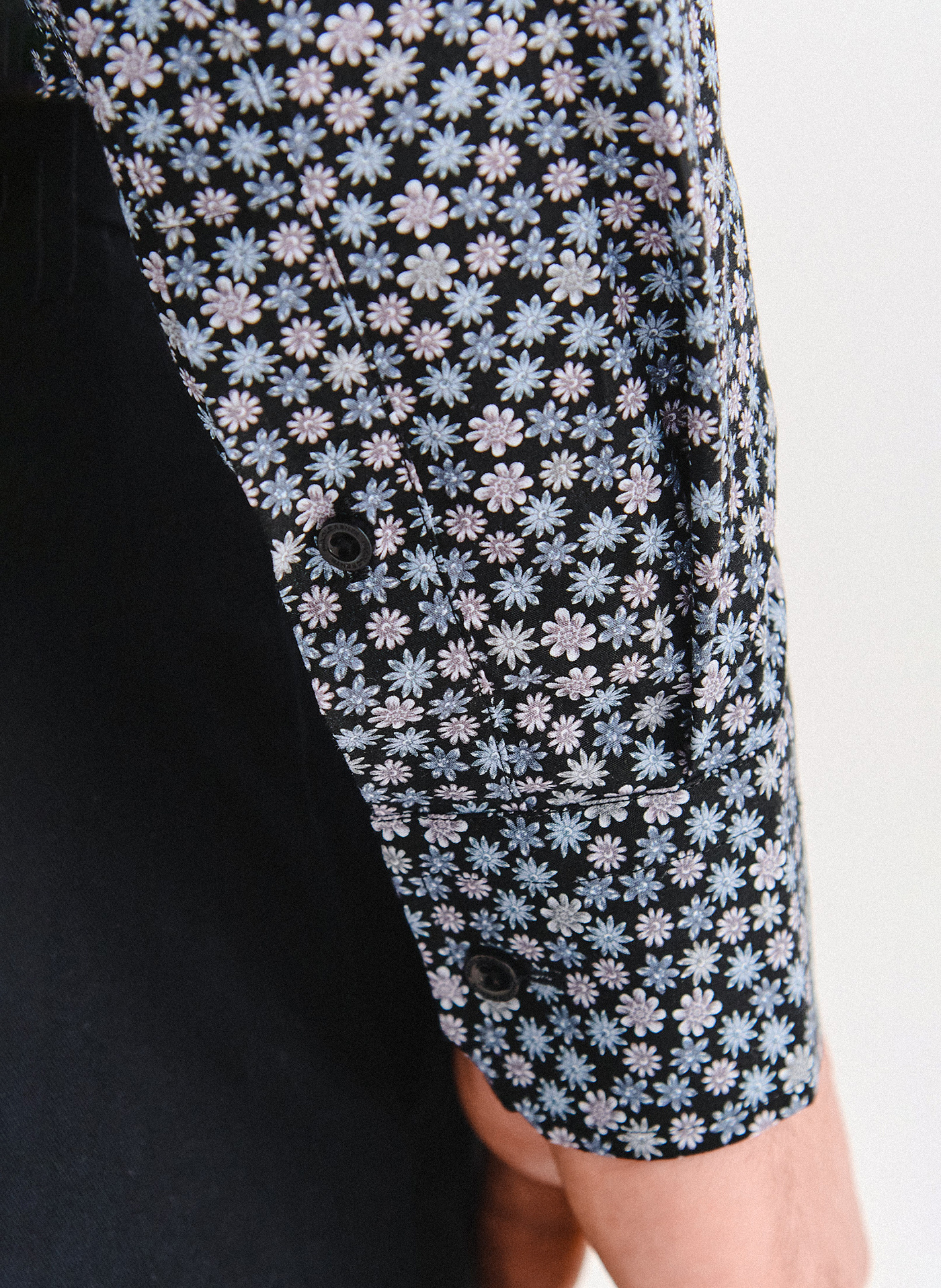 Czarna koszula w drobny wzór - Pako Lorente