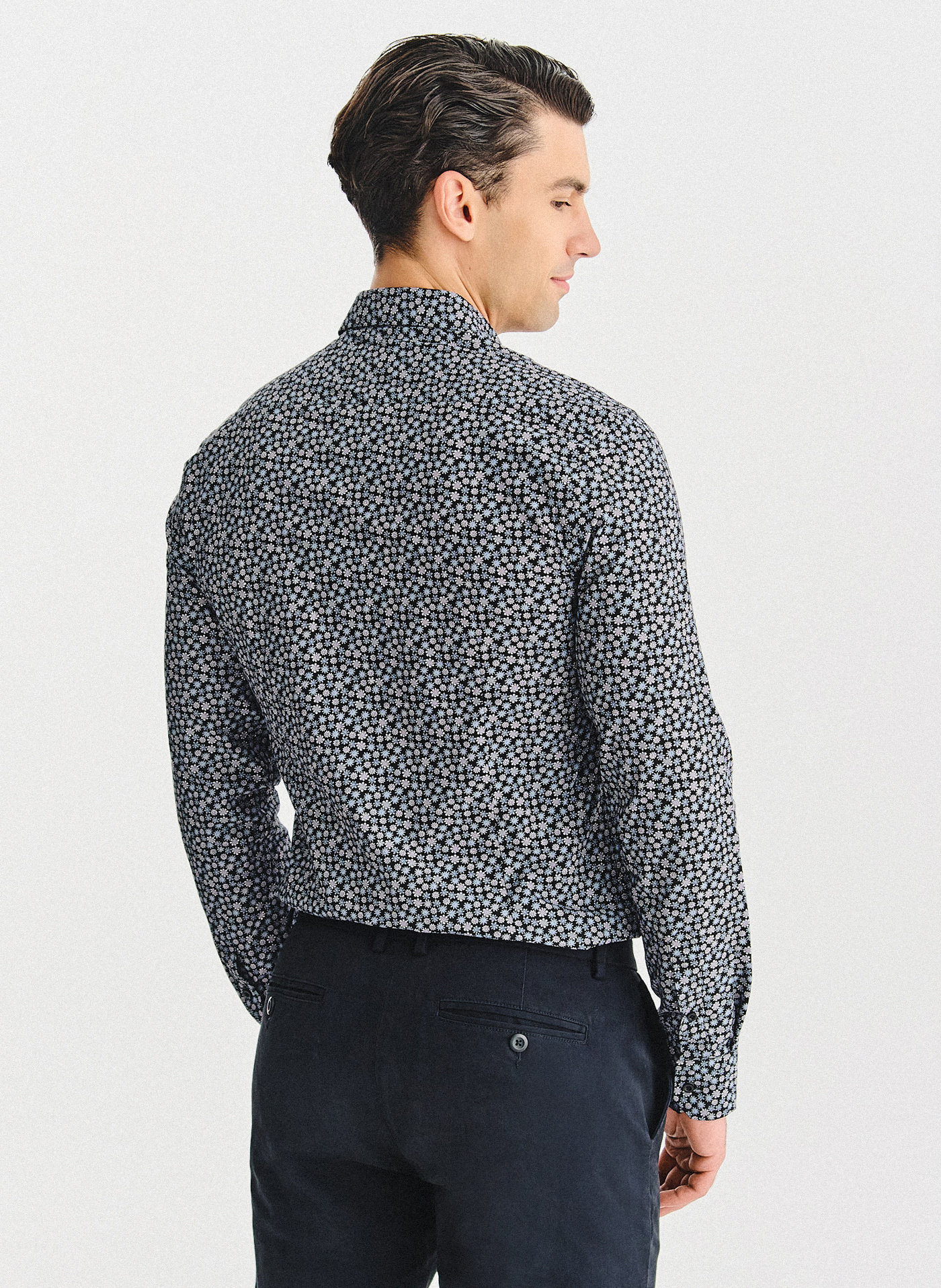 Czarna koszula w drobny wzór - Pako Lorente