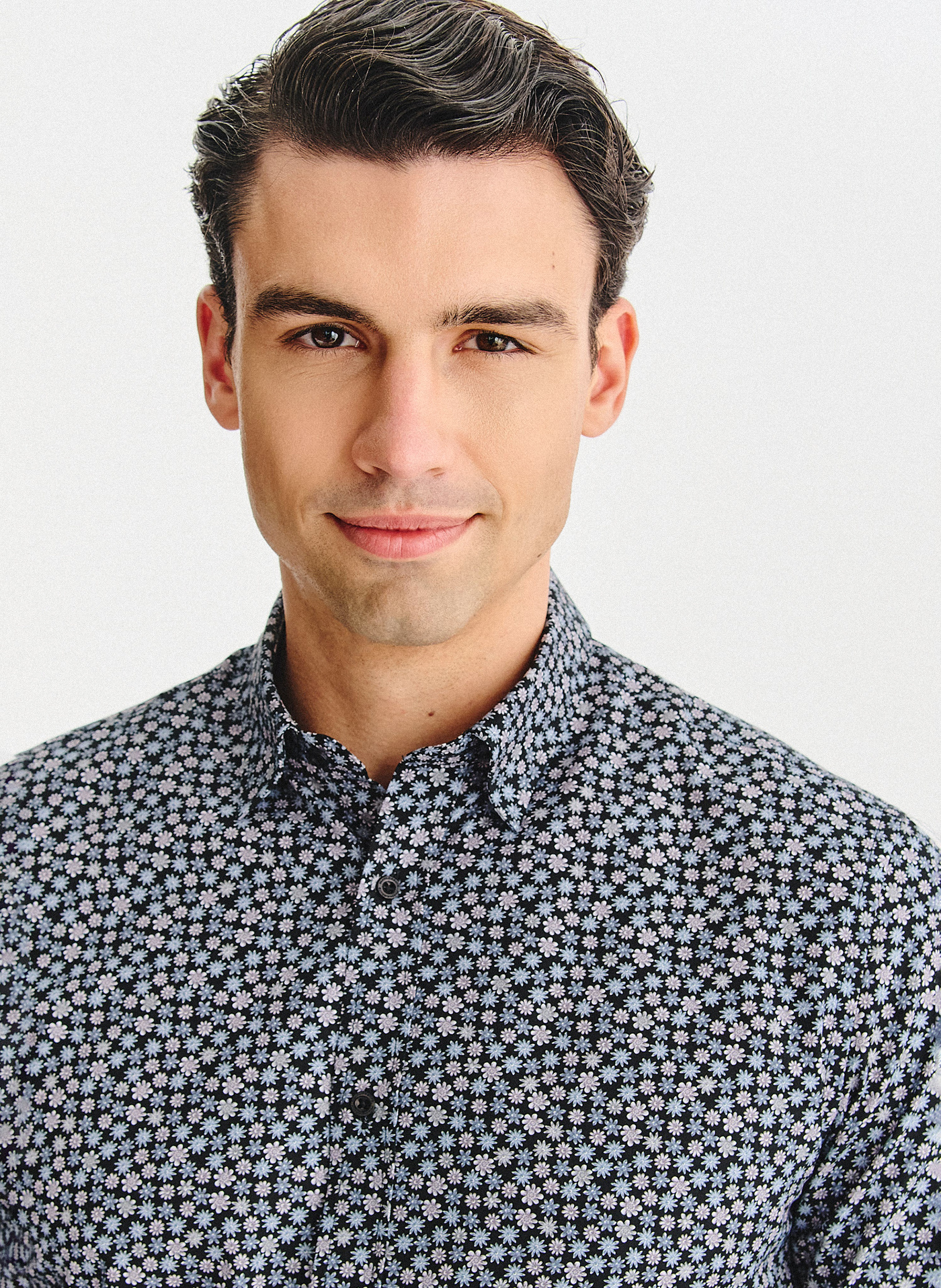 Czarna koszula w drobny wzór - Pako Lorente