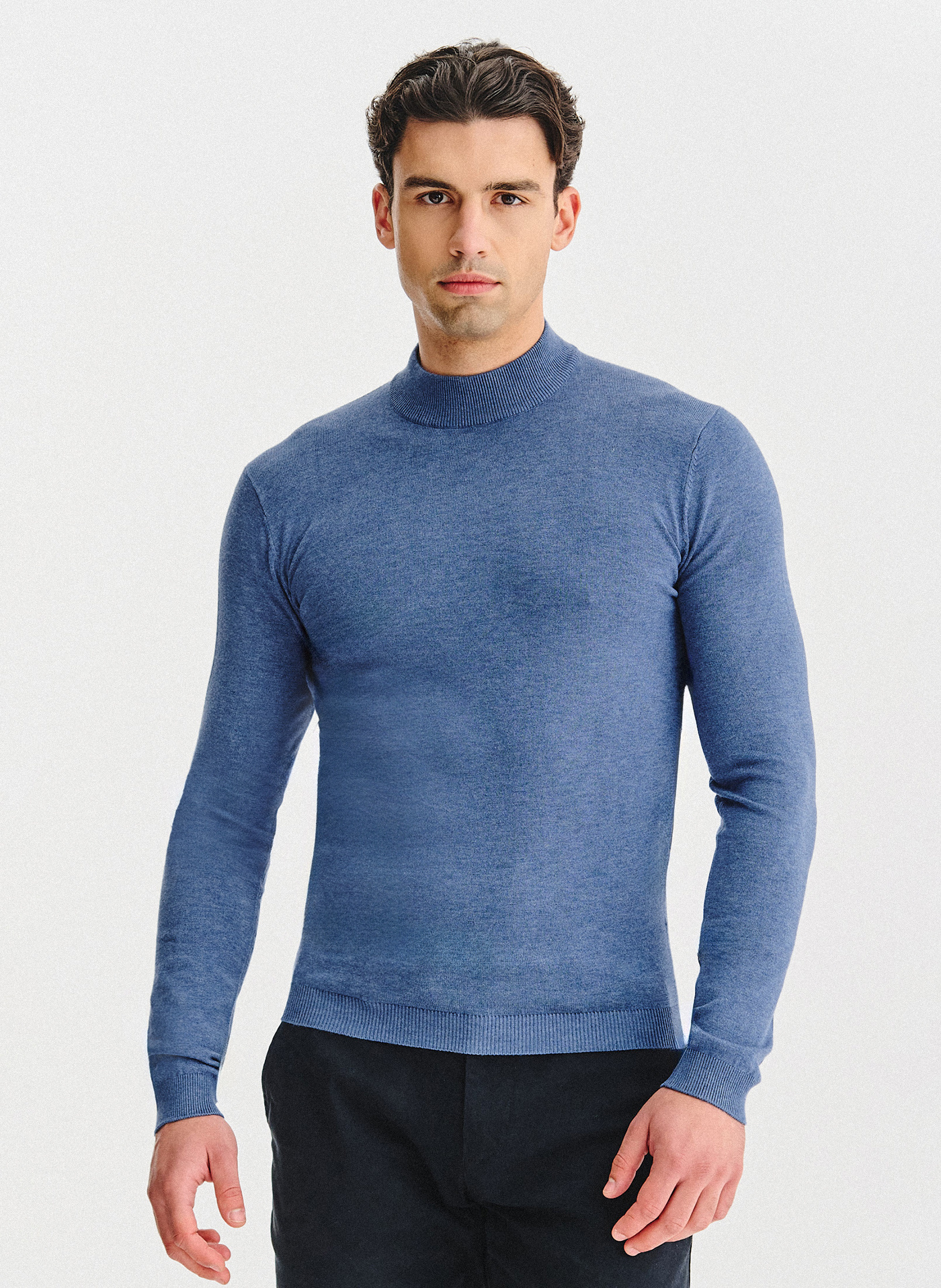 PAKO LORENTE - Półgolf męski w niebieskim kolorze - Pako Lorente