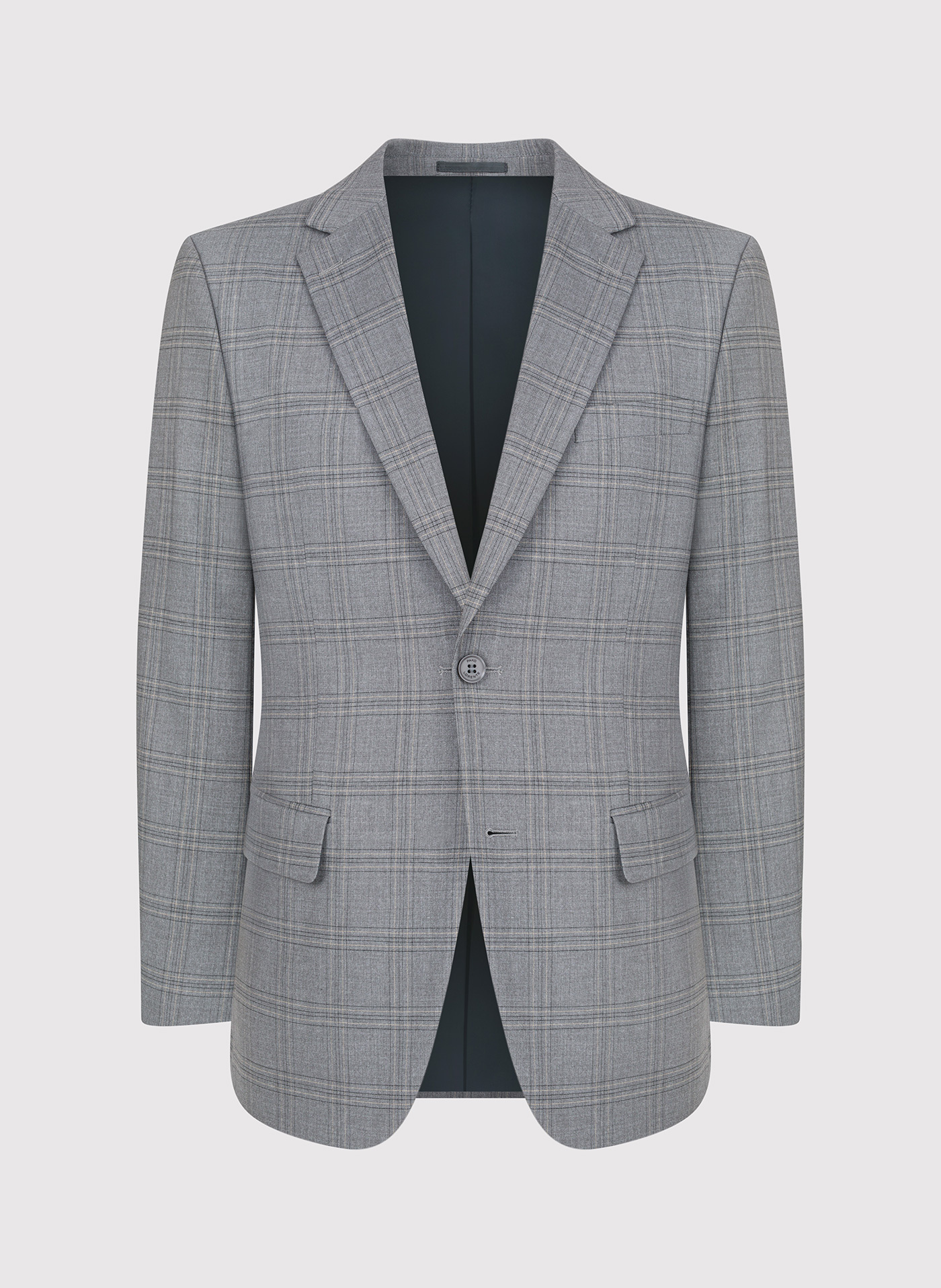 Szara marynarka casualowa w kratę - Pako Lorente