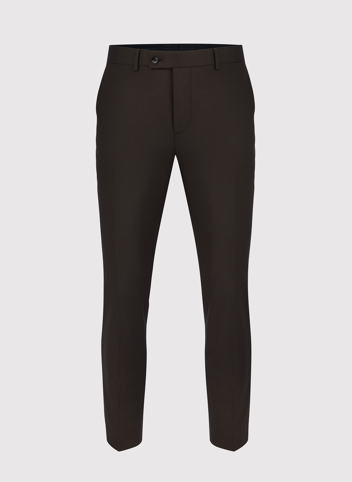 Brązowe spodnie w kant męskie - Pako Lorente