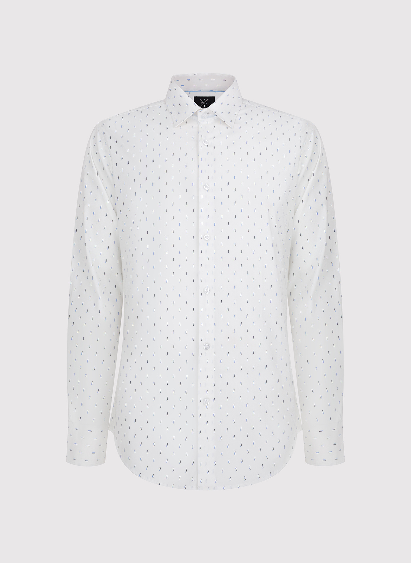 Biała koszula męska w mikrowzór - Pako Lorente