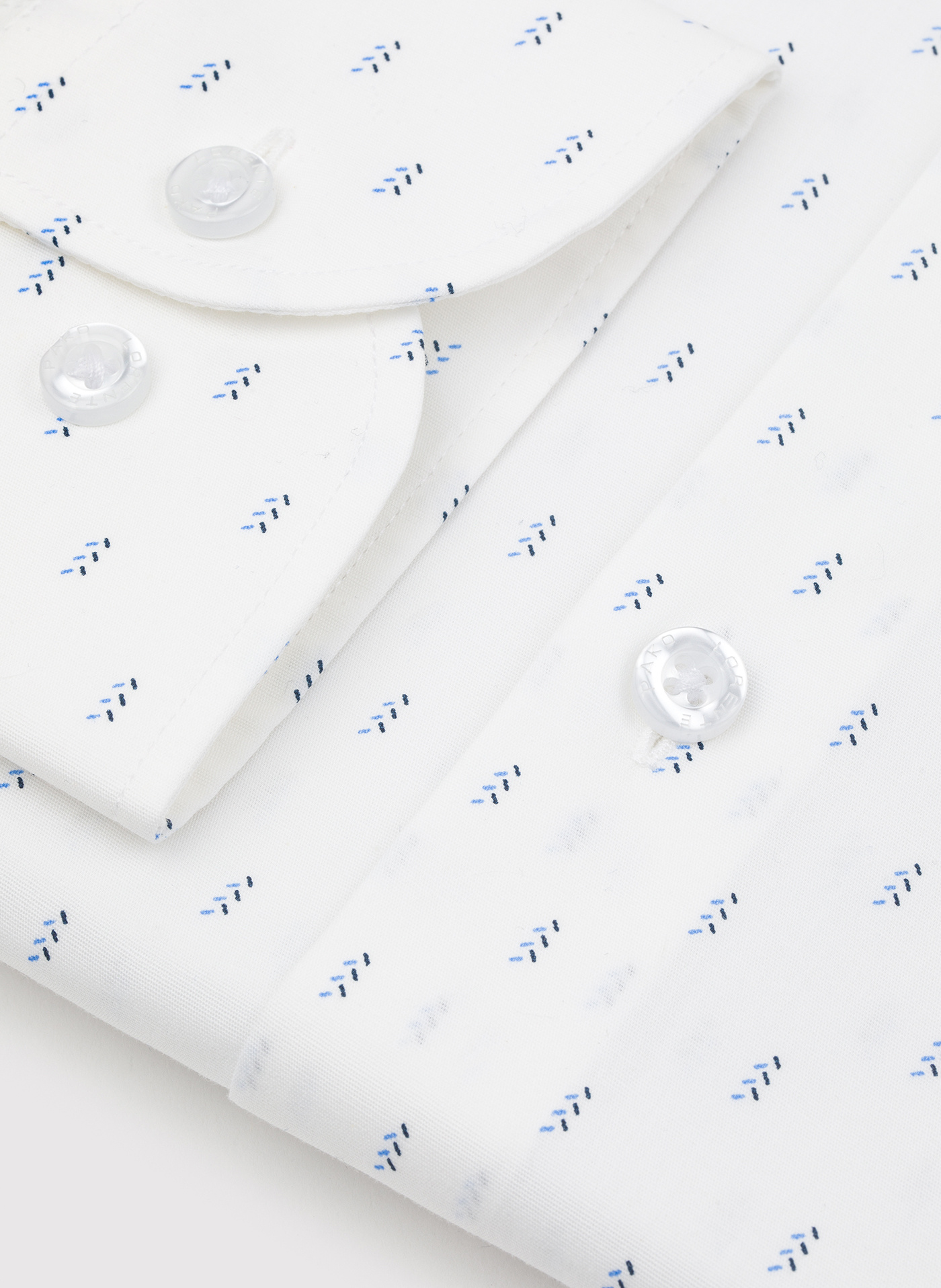 Biała koszula męska w mikrowzór - Pako Lorente