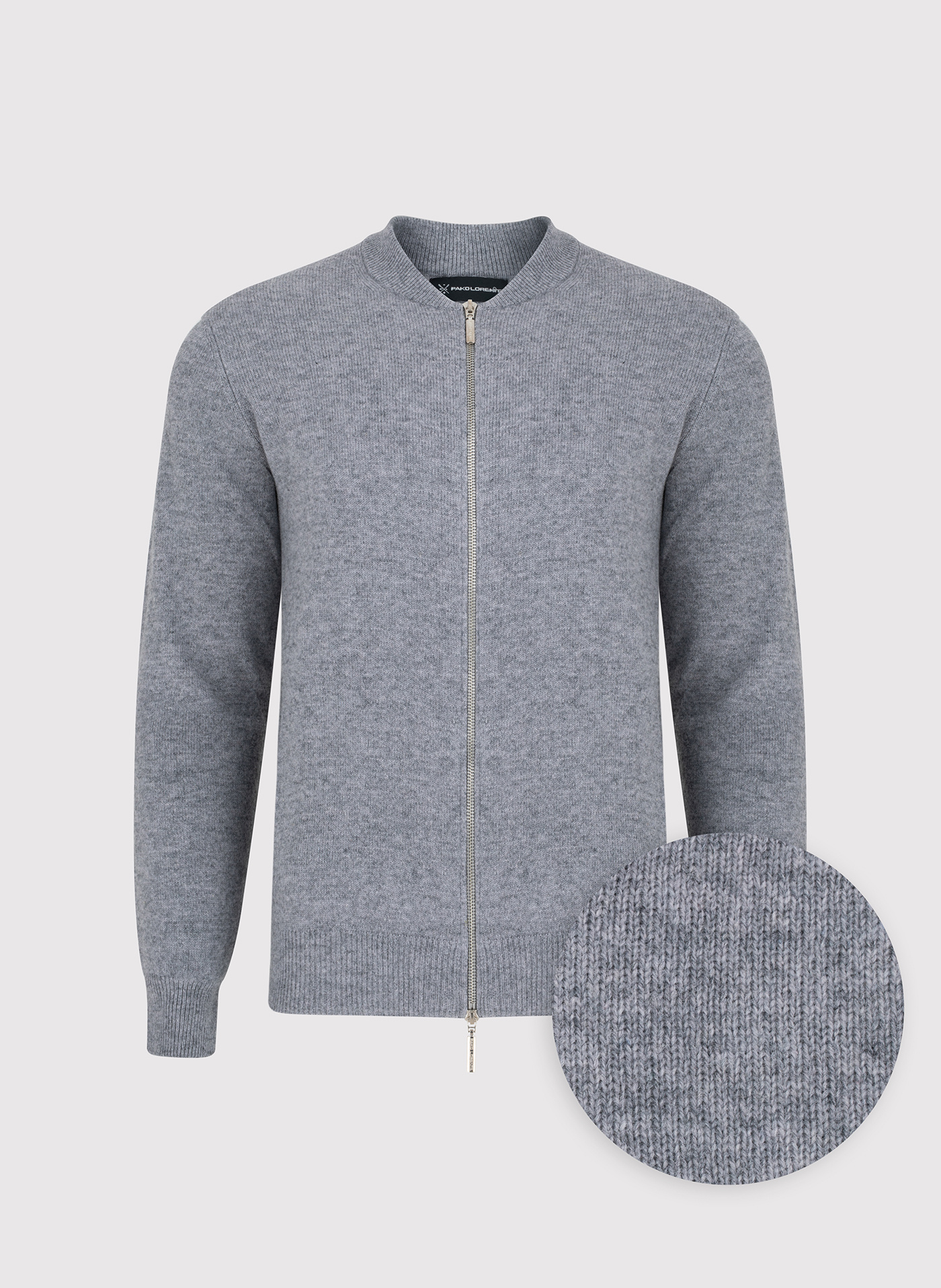 Sweter męski rozpinany w szarym kolorze - Pako Lorente