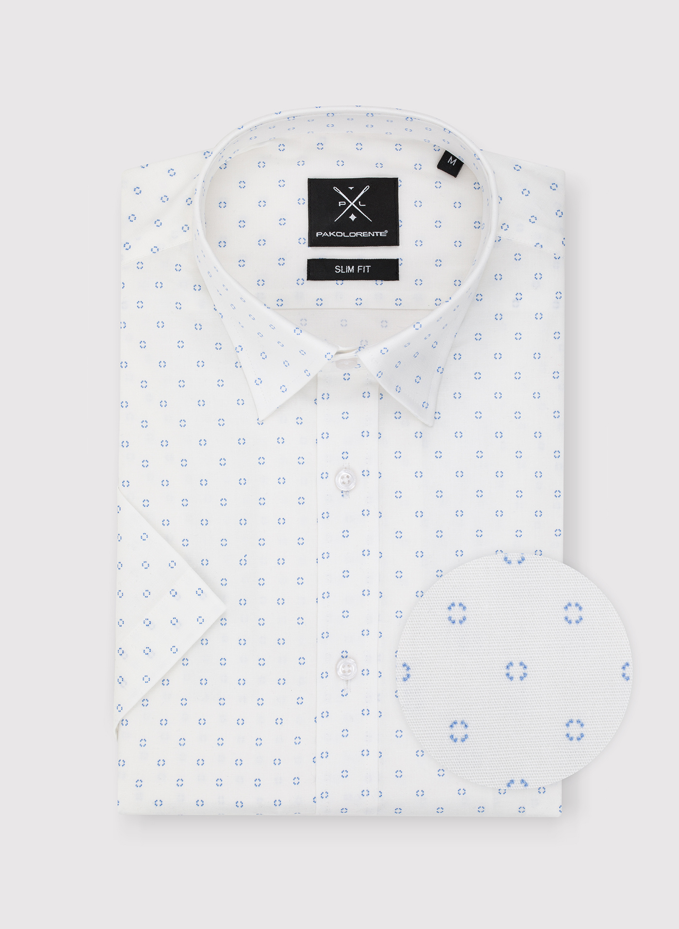 PAKO LORENTE - Koszula męska w błękitny mikrowzór - Pako Lorente