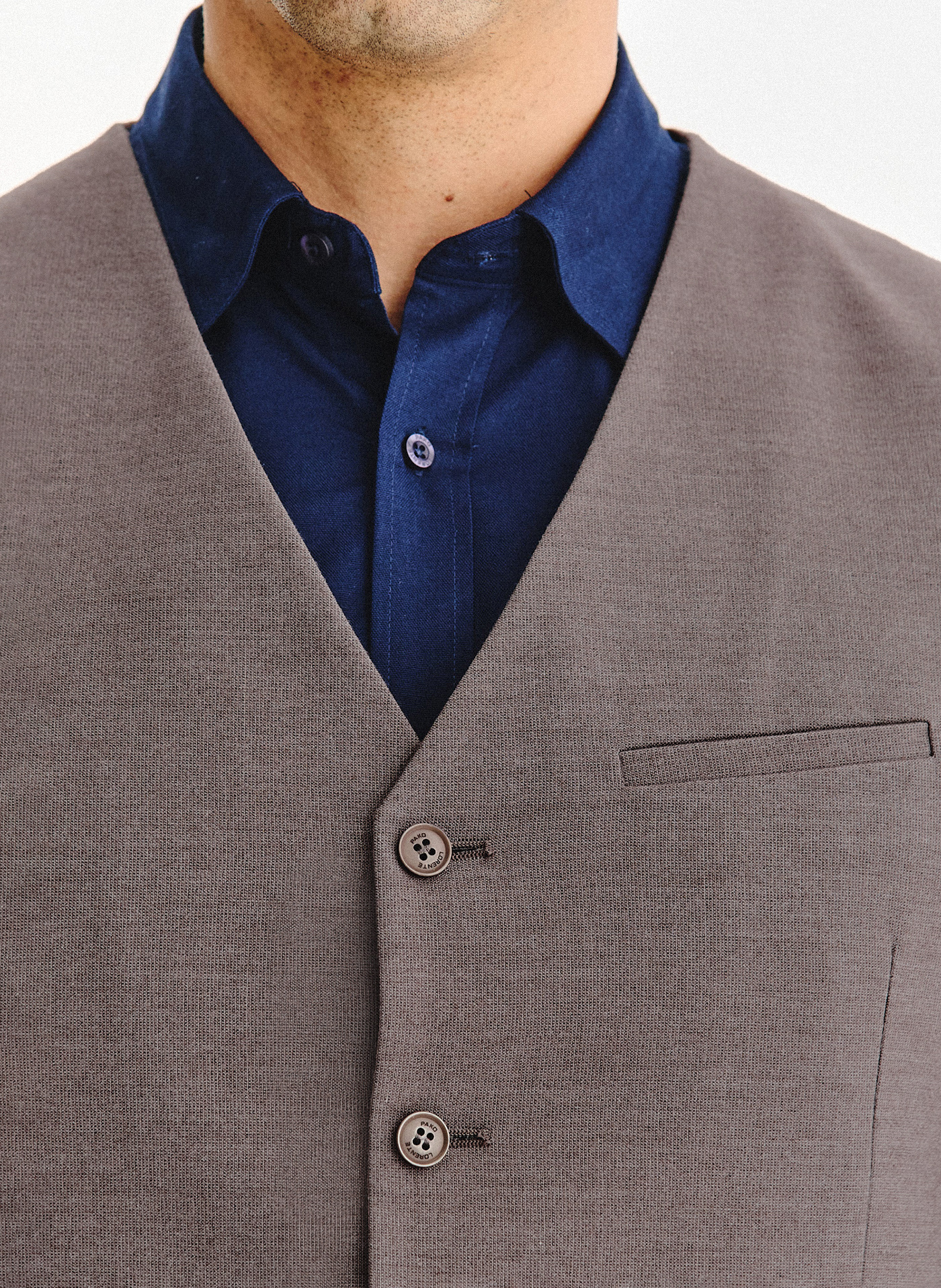 Brązowa kamizelka męska - Pako Lorente