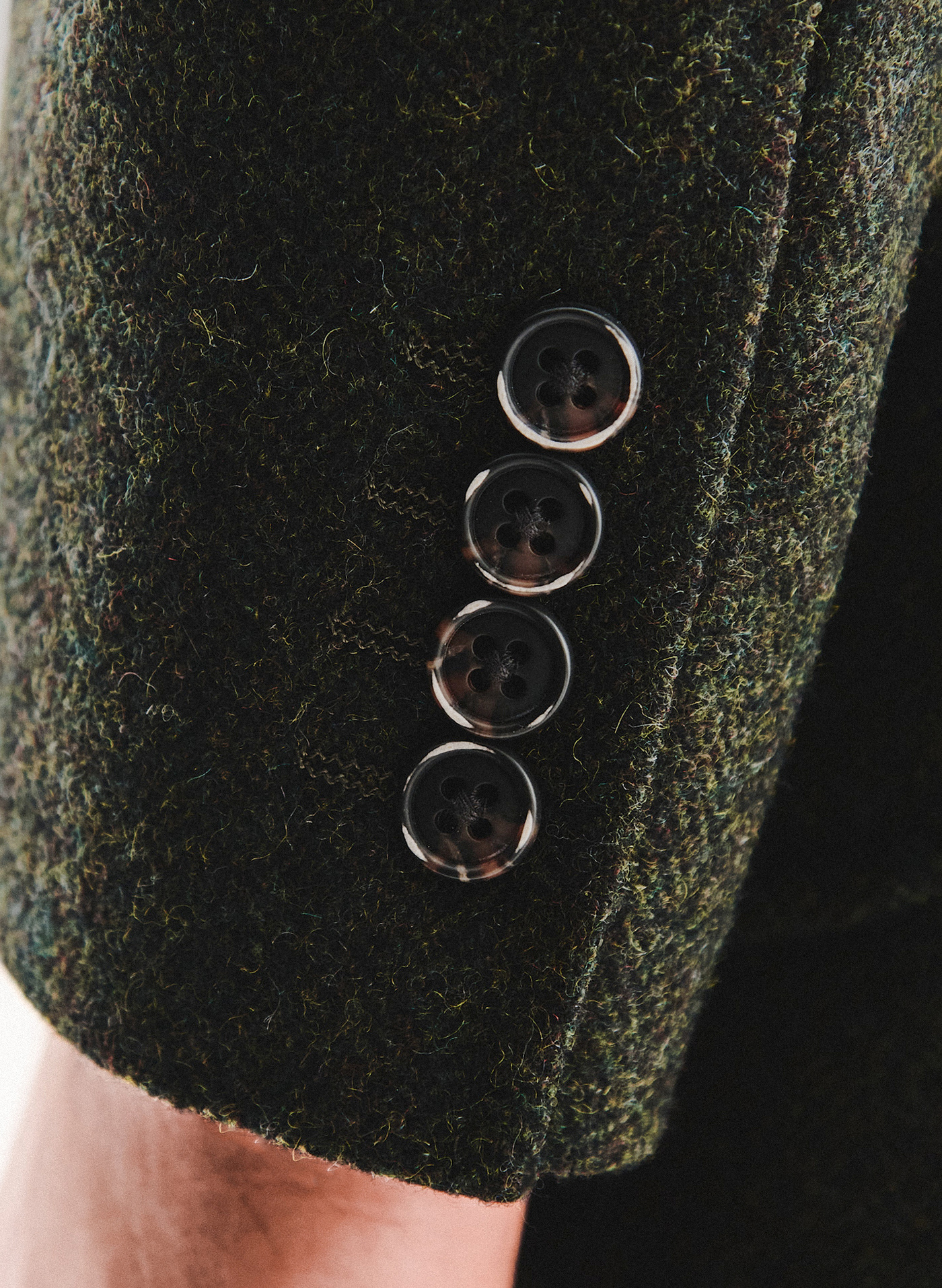 Zielony wełniany płaszcz męski - Pako Lorente