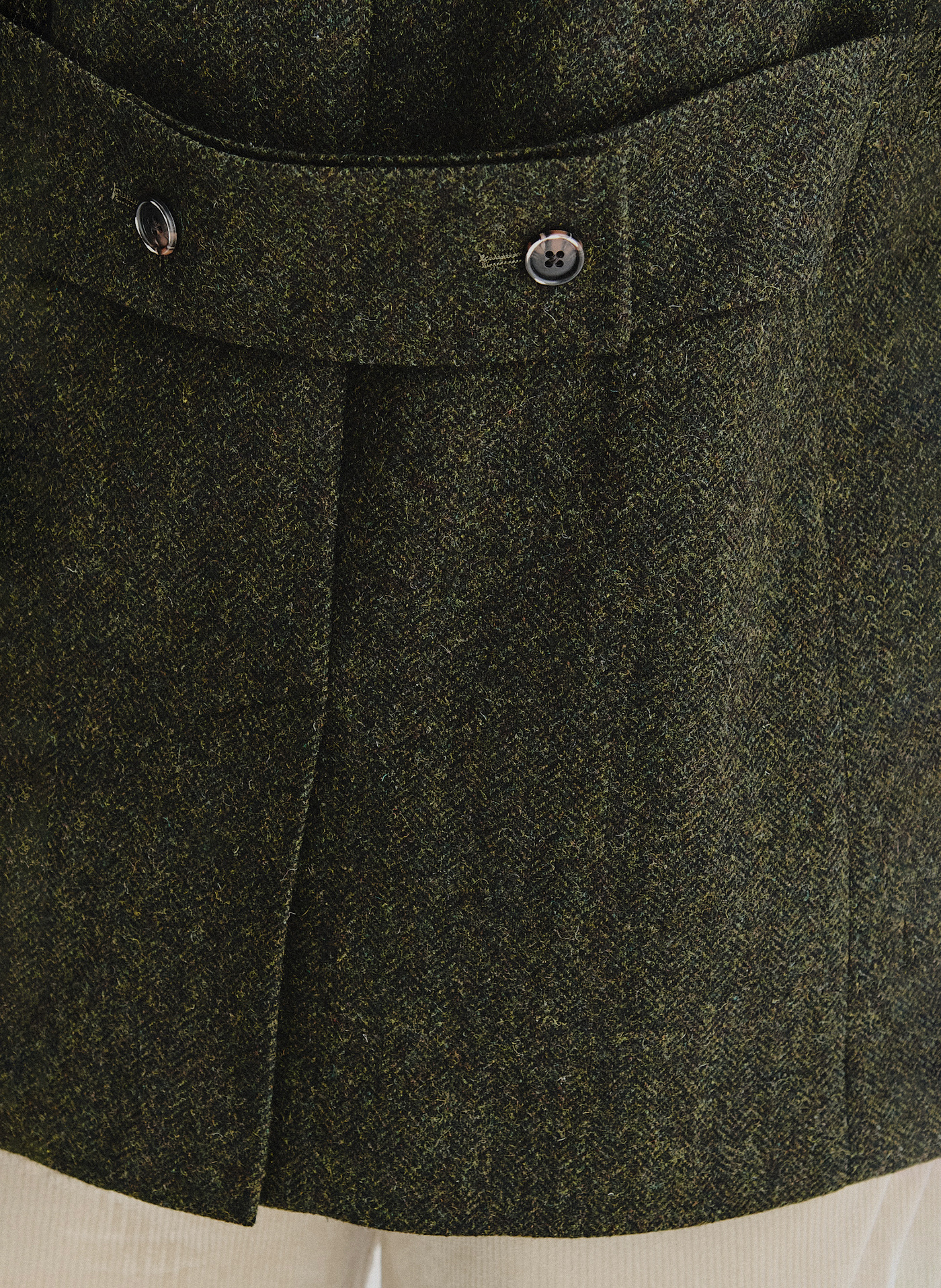 Zielony wełniany płaszcz męski - Pako Lorente