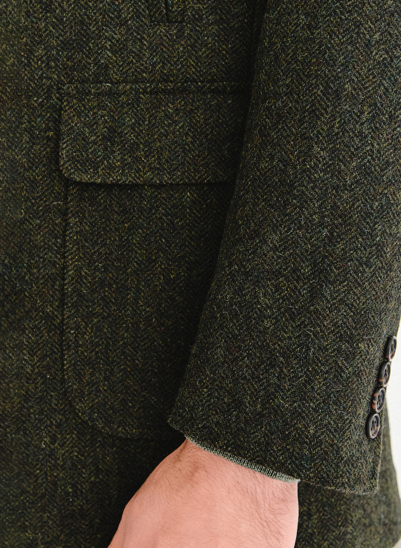 Zielony wełniany płaszcz męski - Pako Lorente