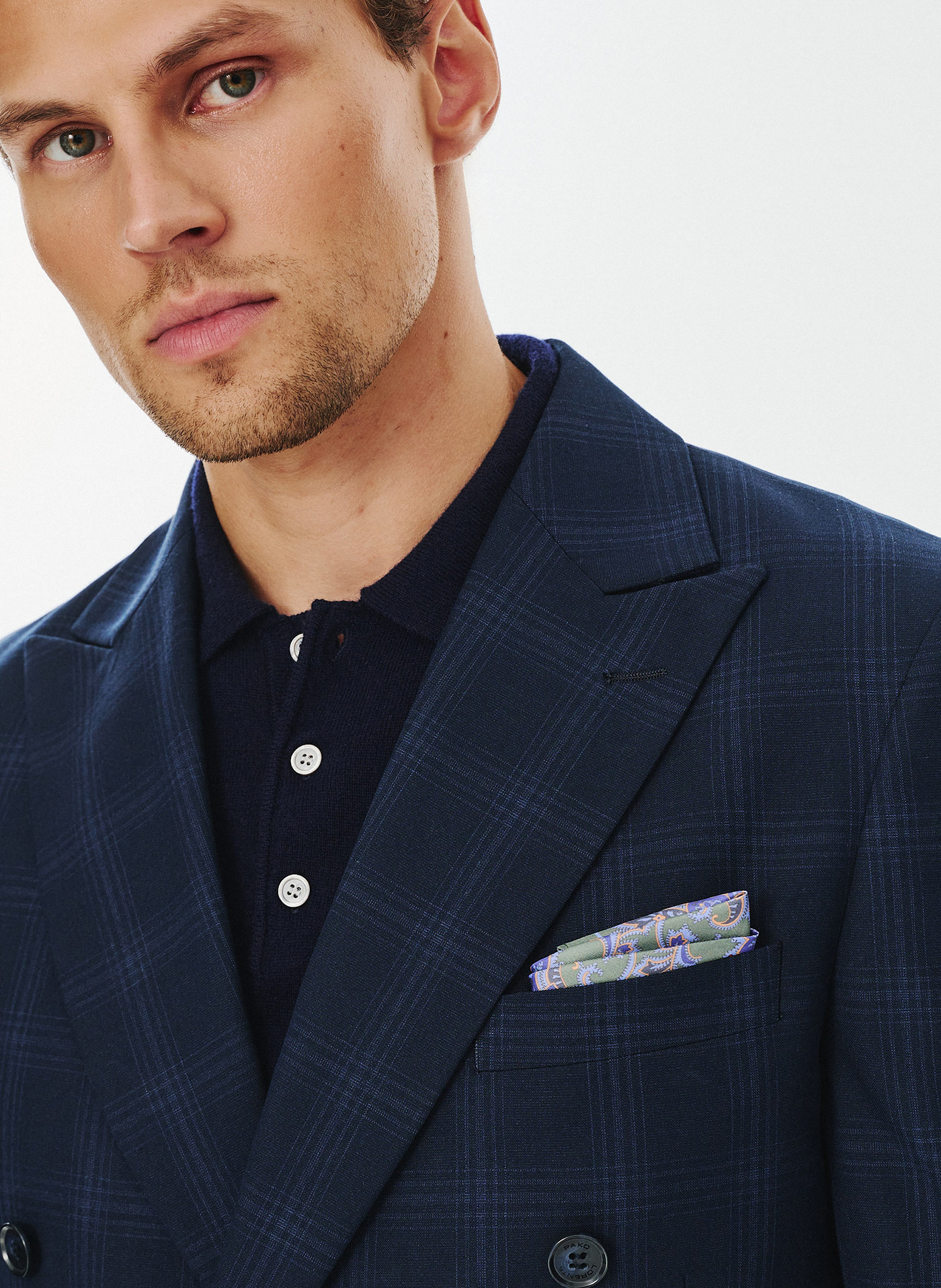 Dwurzędowa marynarka garniturowa w kratę - Pako Lorente