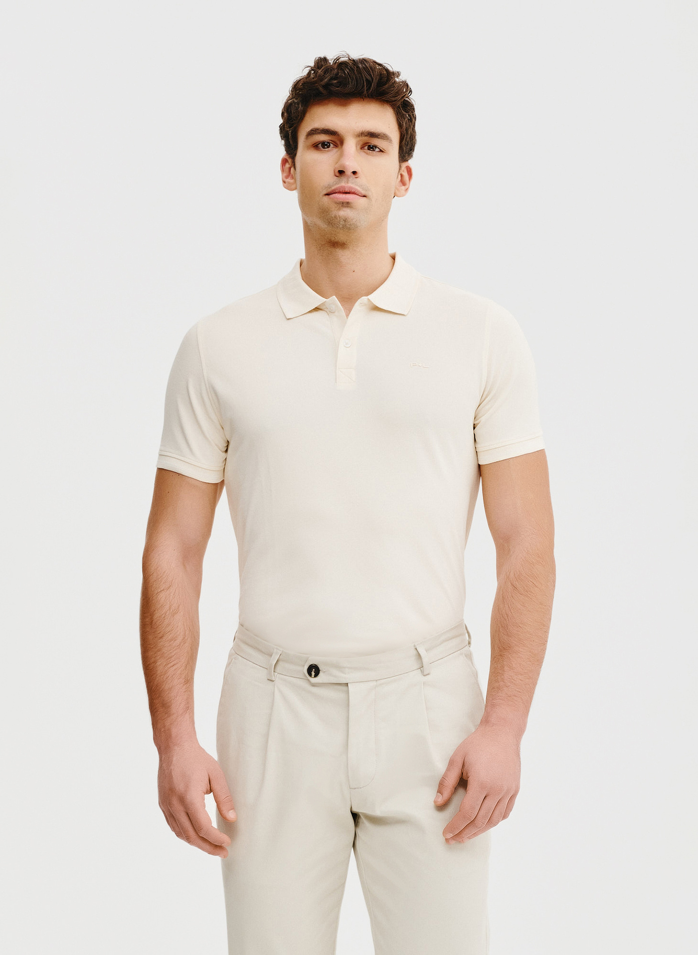 T-shirt polo w kolorze waniliowym - Pako Lorente