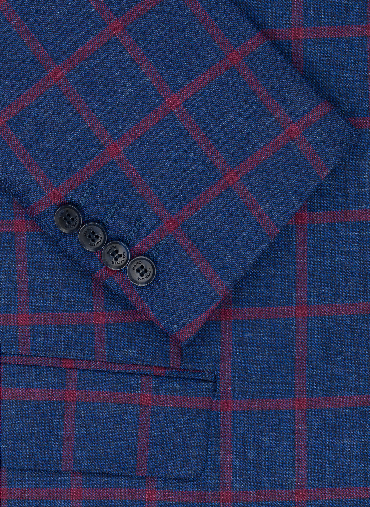 Granatowa marynarka w czerwoną kratę - Pako Lorente