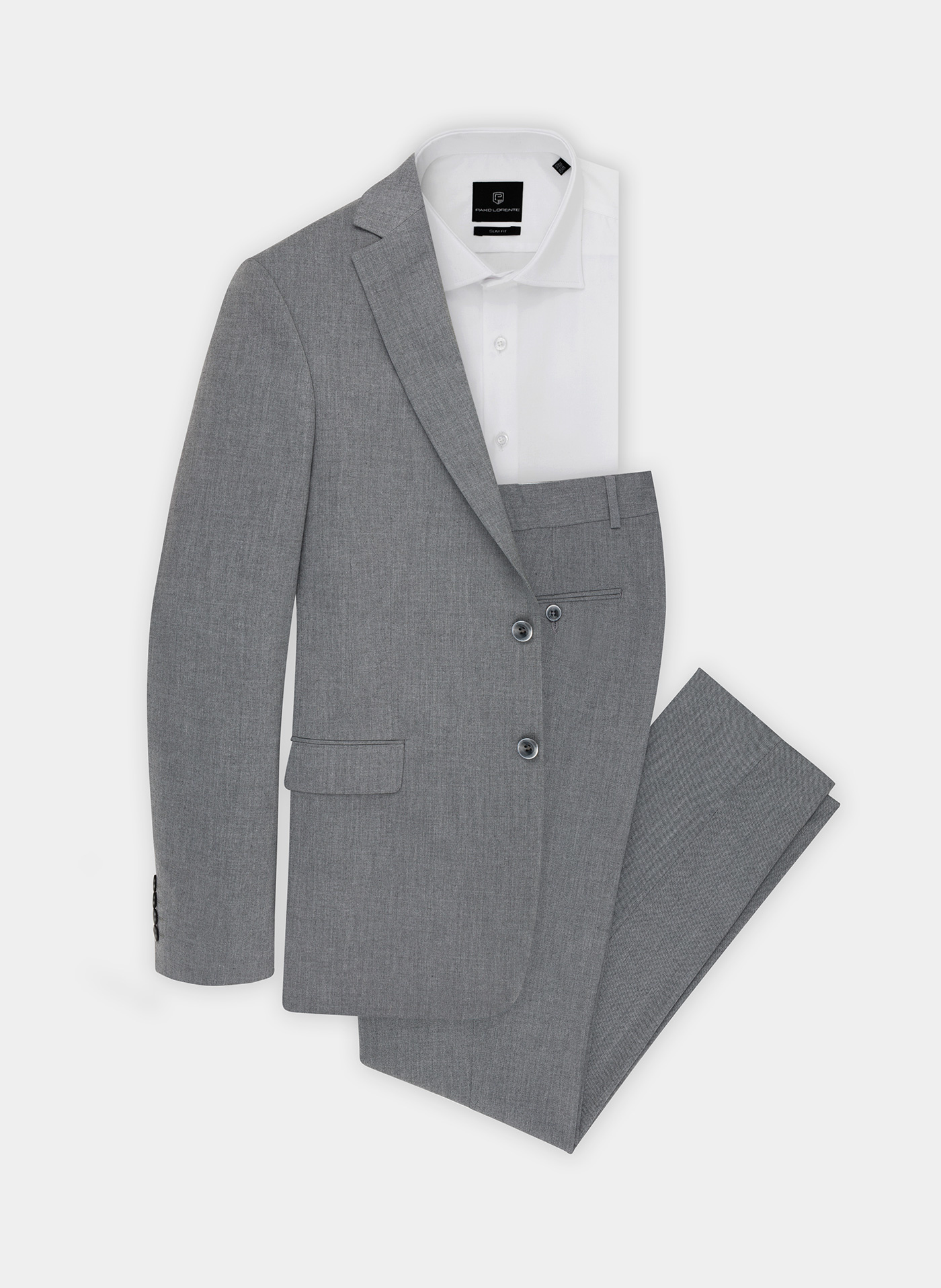 Szare spodnie garniturowe P22SF-6G-007-S-S - Pako Lorente