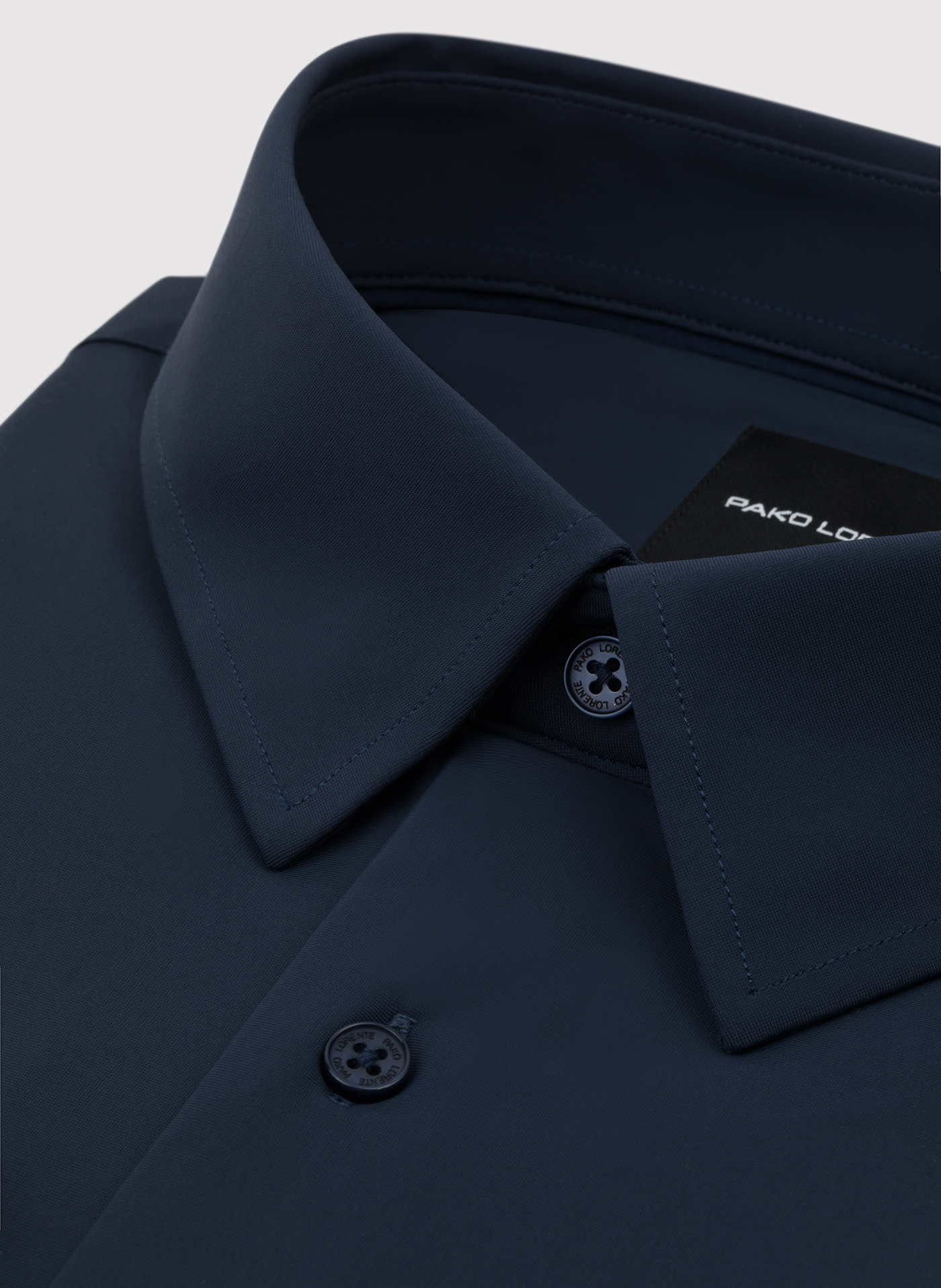 Granatowa dzianinowa koszula męska - Pako Lorente