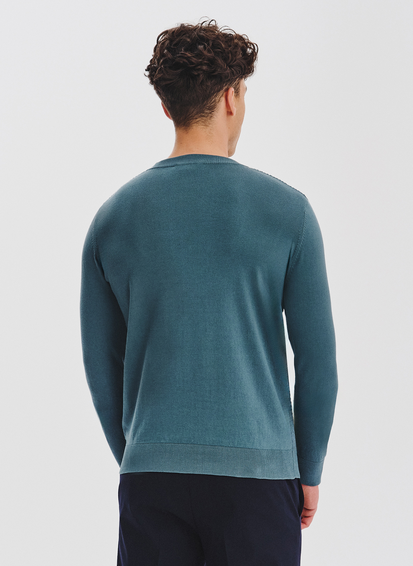 PAKO LORENTE - Turkusowy sweter męski - Pako Lorente