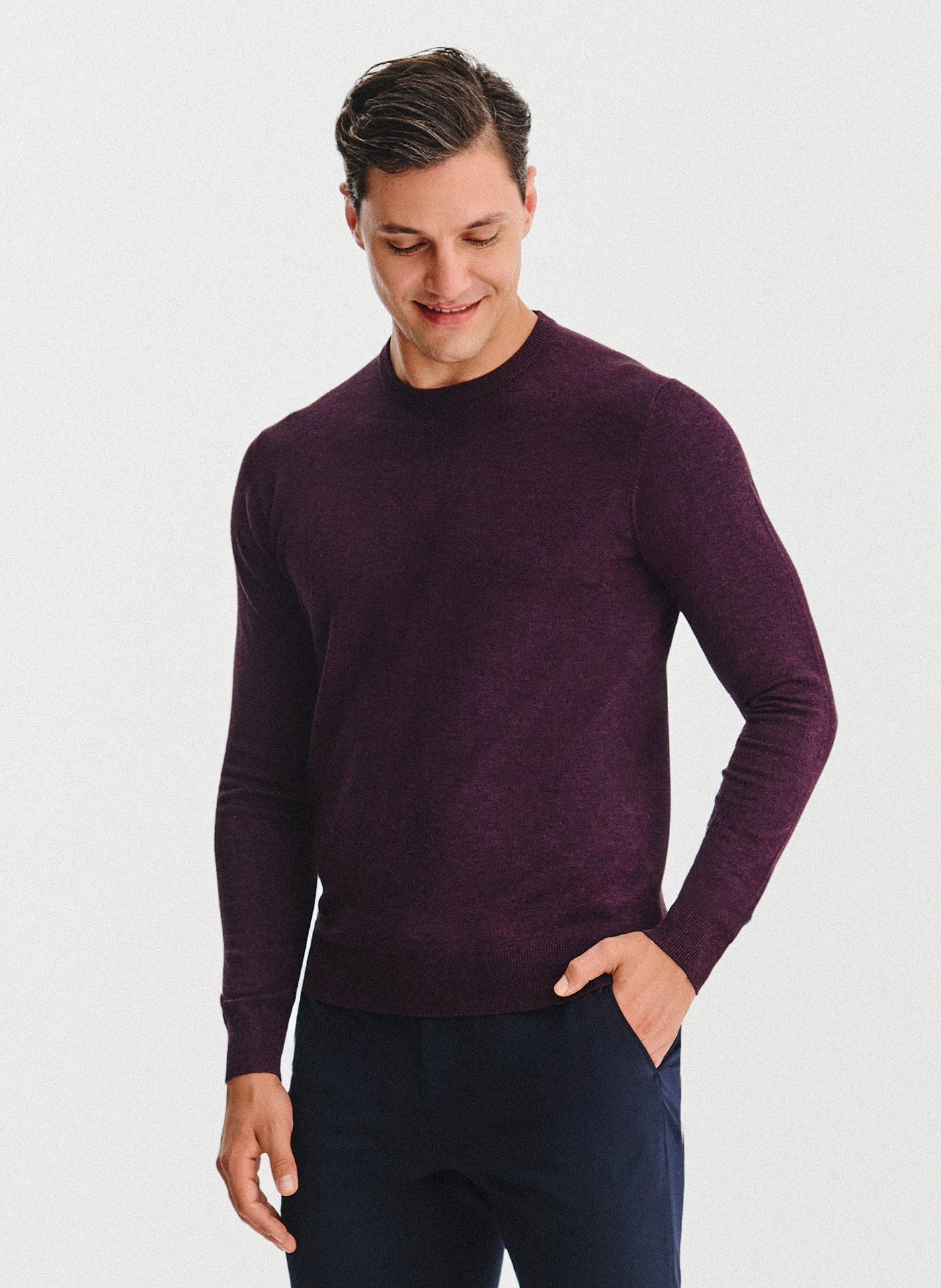 Fioletowy sweter męski - Pako Lorente