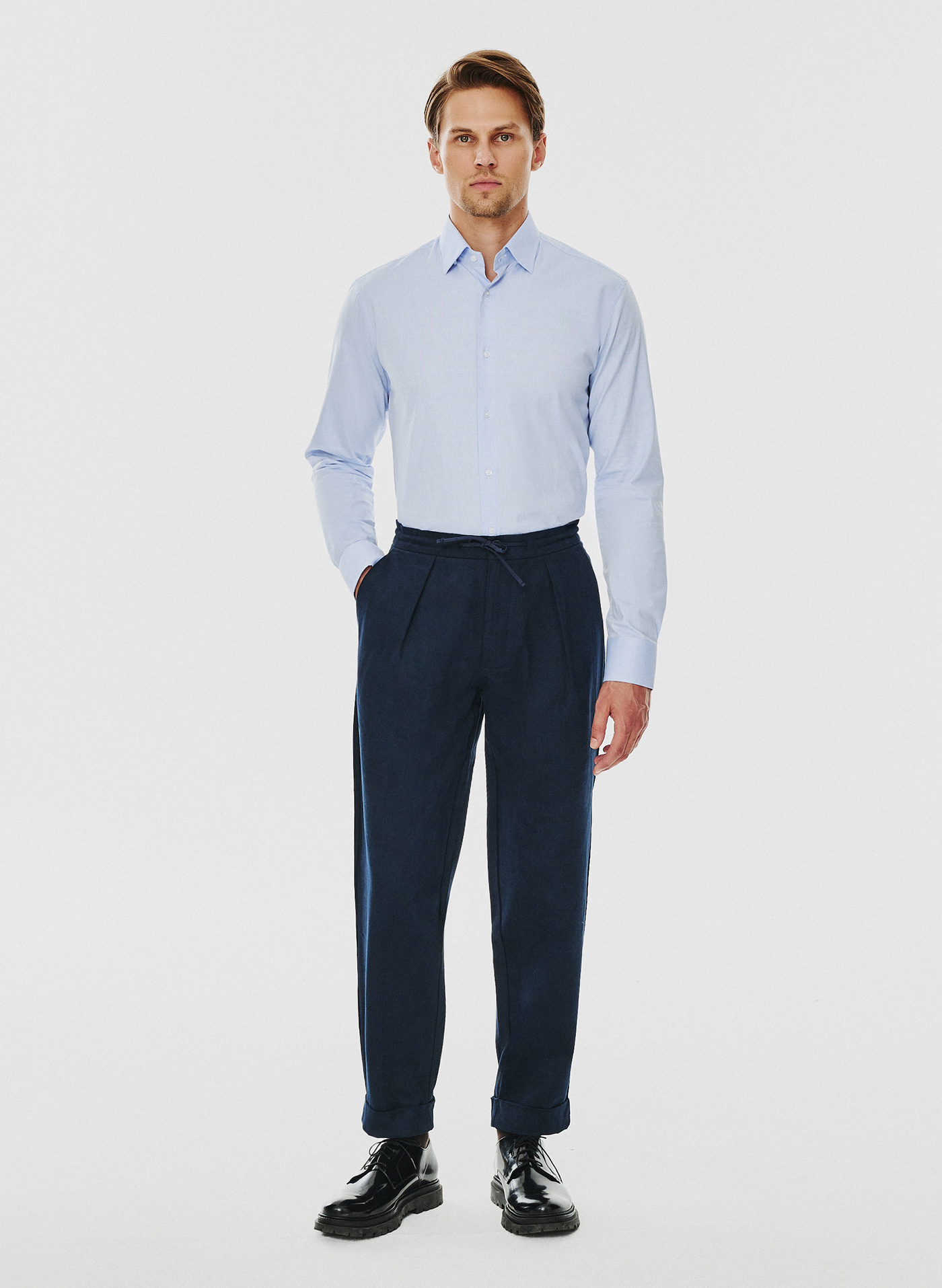 Bawełniane spodnie męskie casual - Pako Lorente