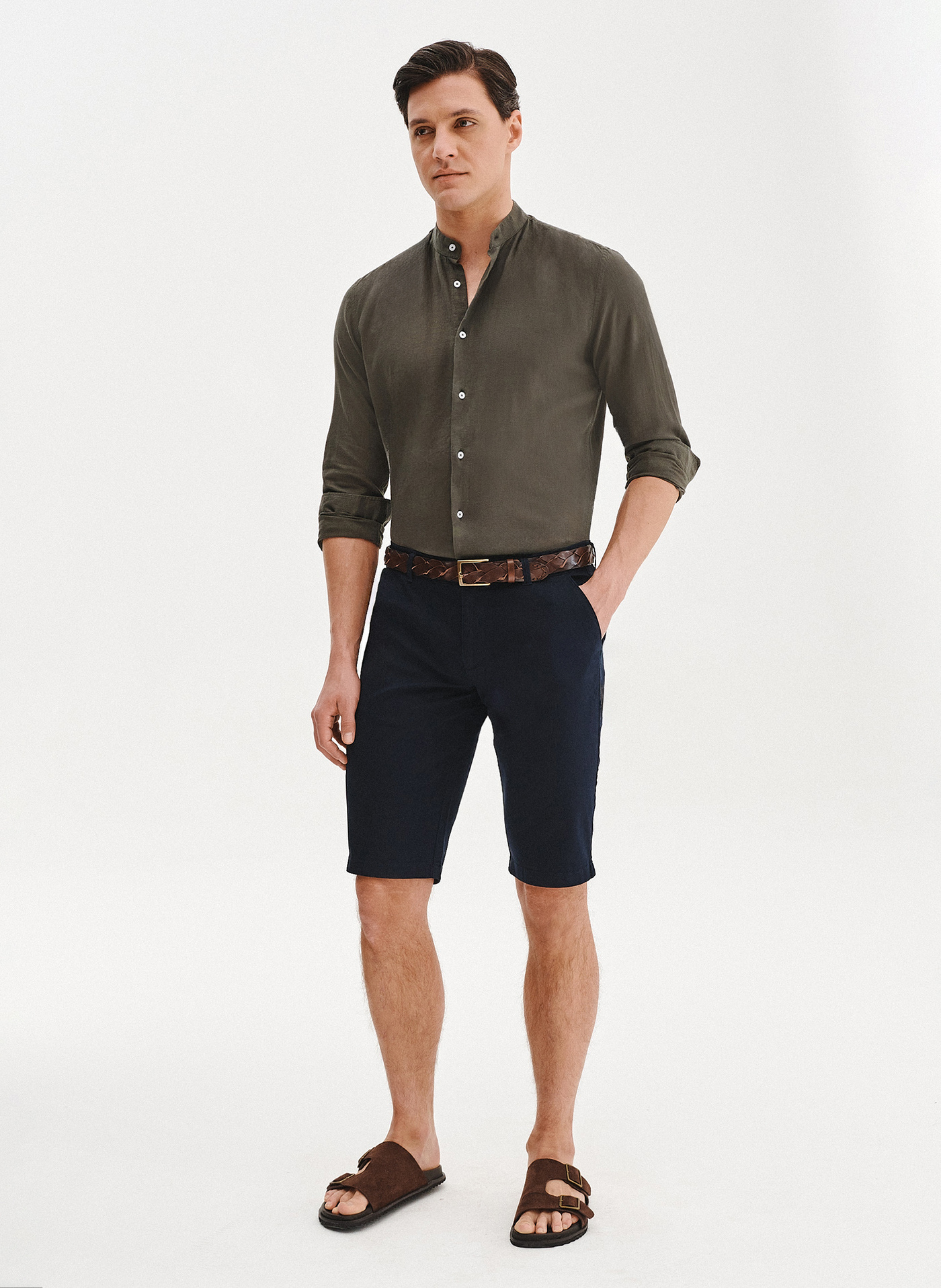 PAKO LORENTE - Granatowe szorty męskie - Pako Lorente