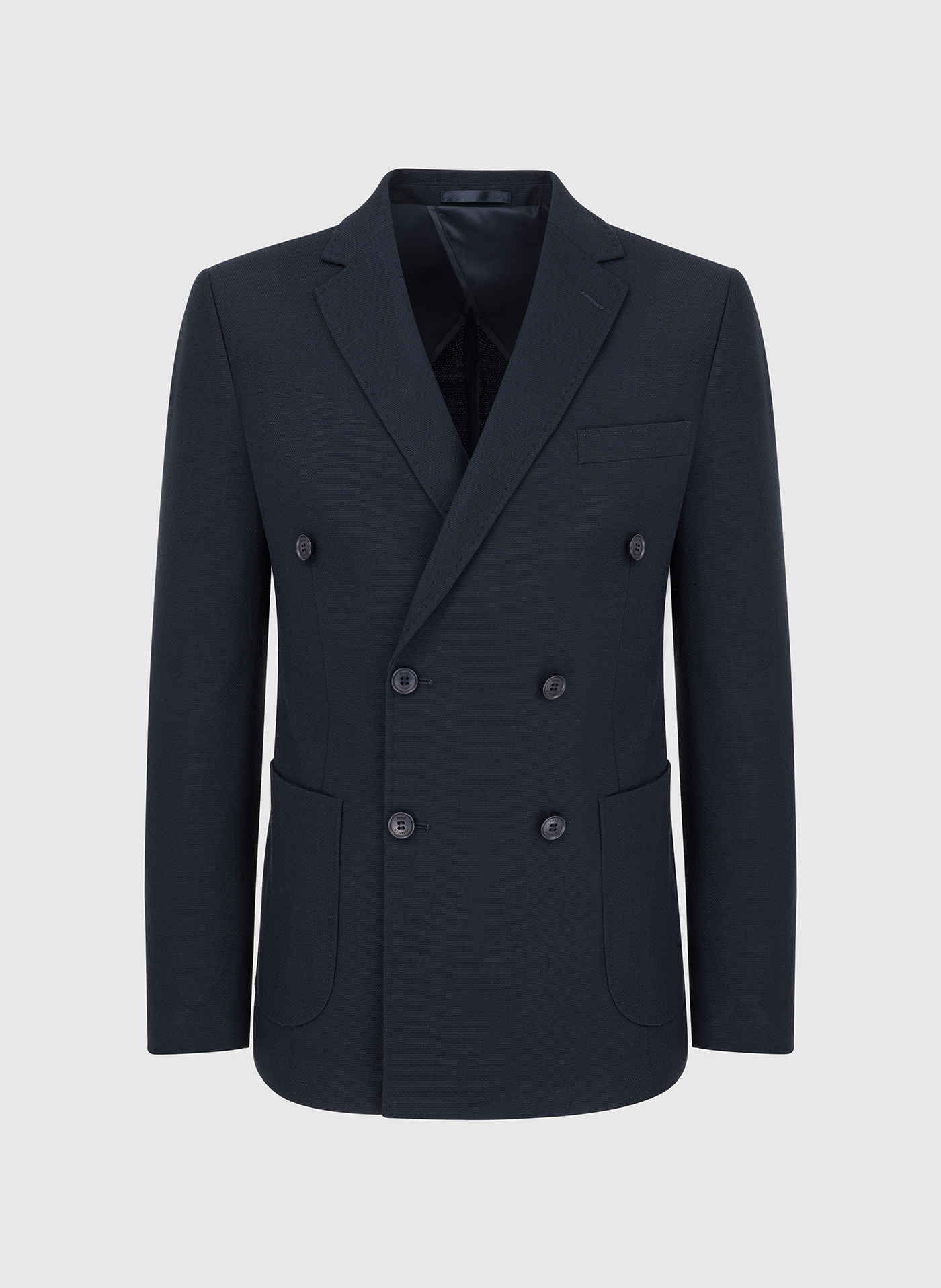 Granatowa dwurzędowa marynarka męska - Pako Lorente