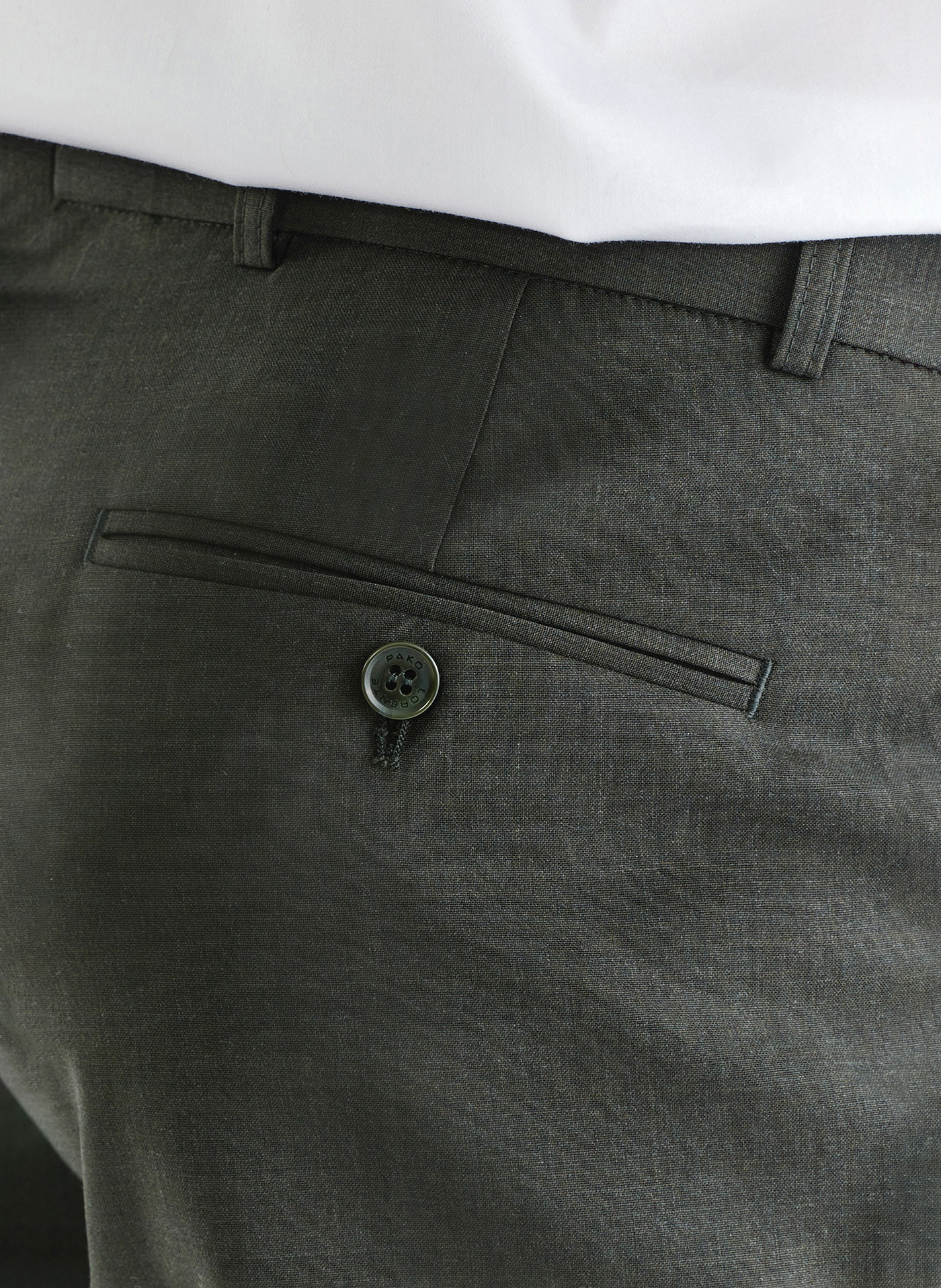 Ciemnozielone spodnie garniturowe z wełną - Pako Lorente