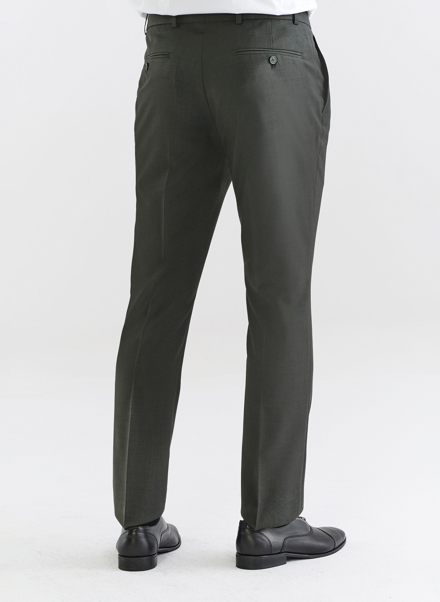Ciemnozielone spodnie garniturowe z wełną - Pako Lorente