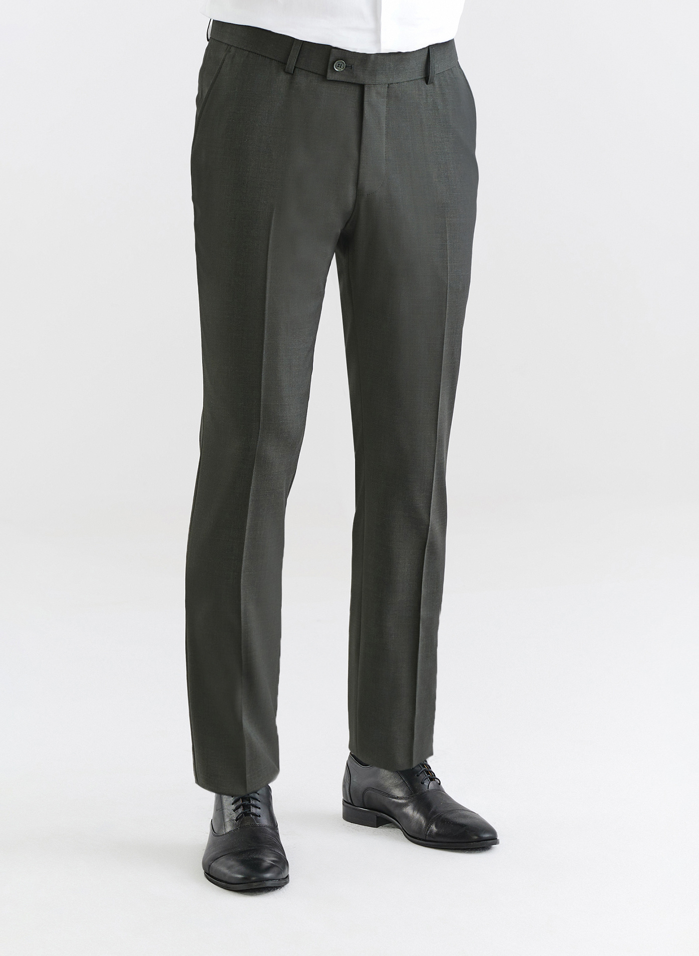 Ciemnozielone spodnie garniturowe z wełną - Pako Lorente