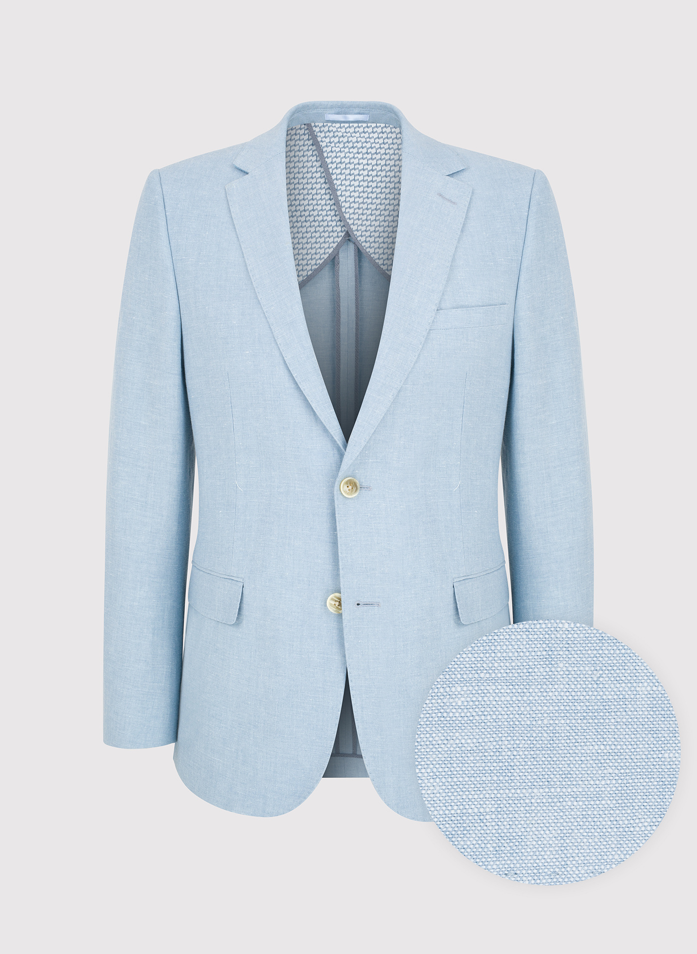 Lniana marynarka męska w kolorze niebieskim - Pako Lorente