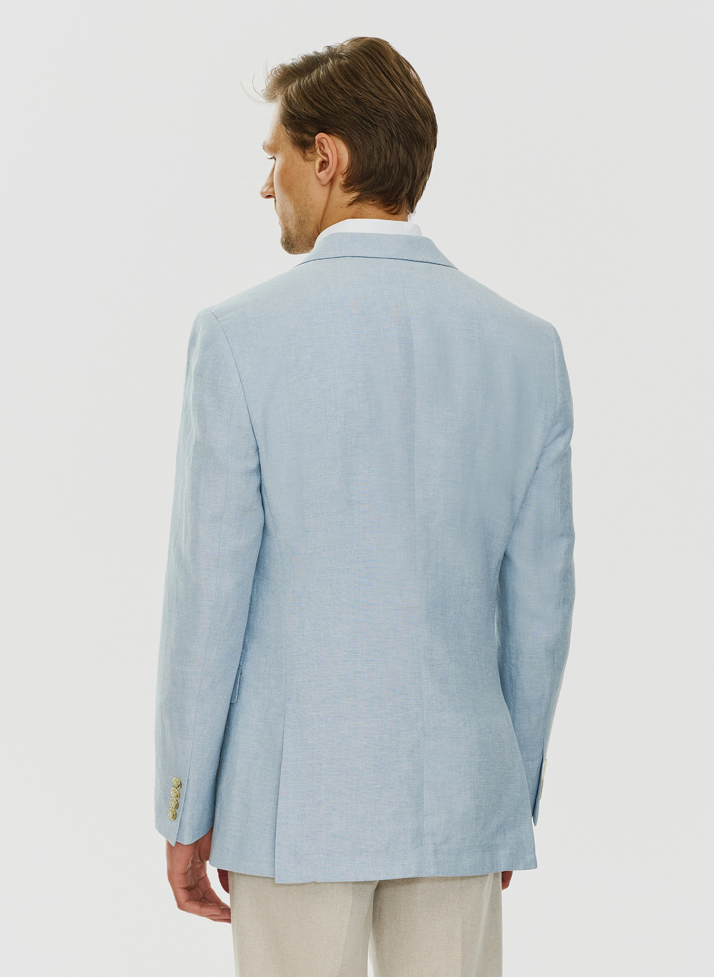 Lniana marynarka męska w kolorze niebieskim - Pako Lorente