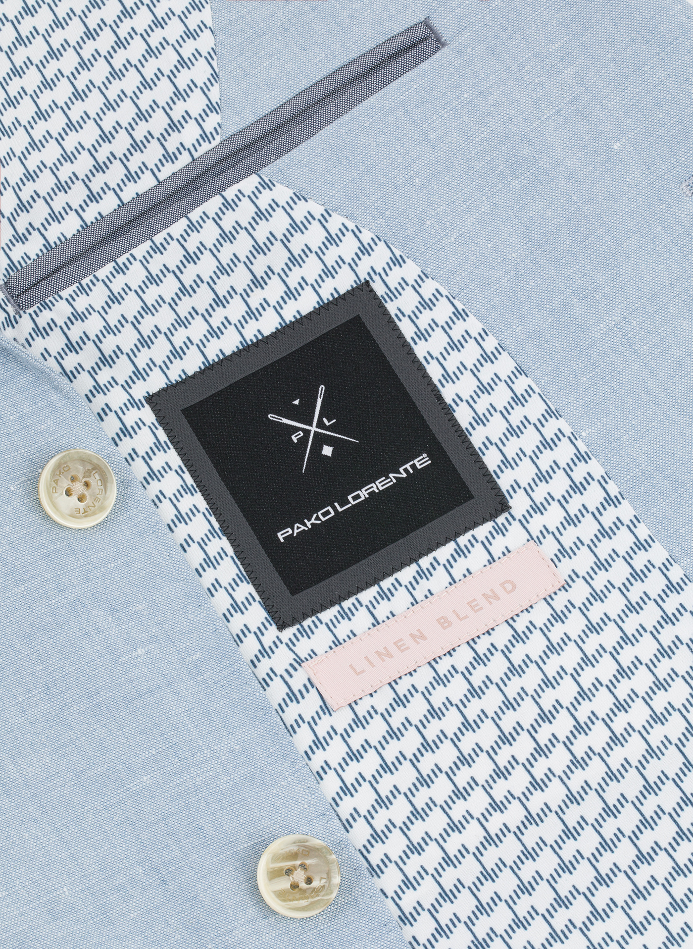 Lniana marynarka męska w kolorze niebieskim - Pako Lorente