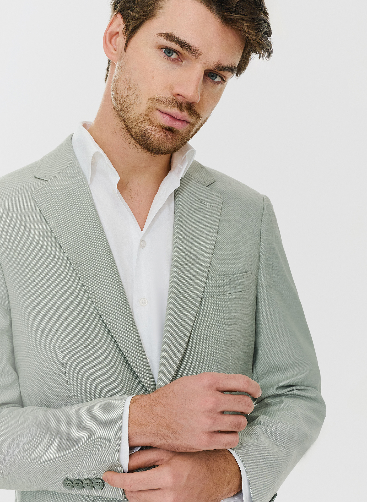 Zielona marynarka męska bez podszewki - Pako Lorente