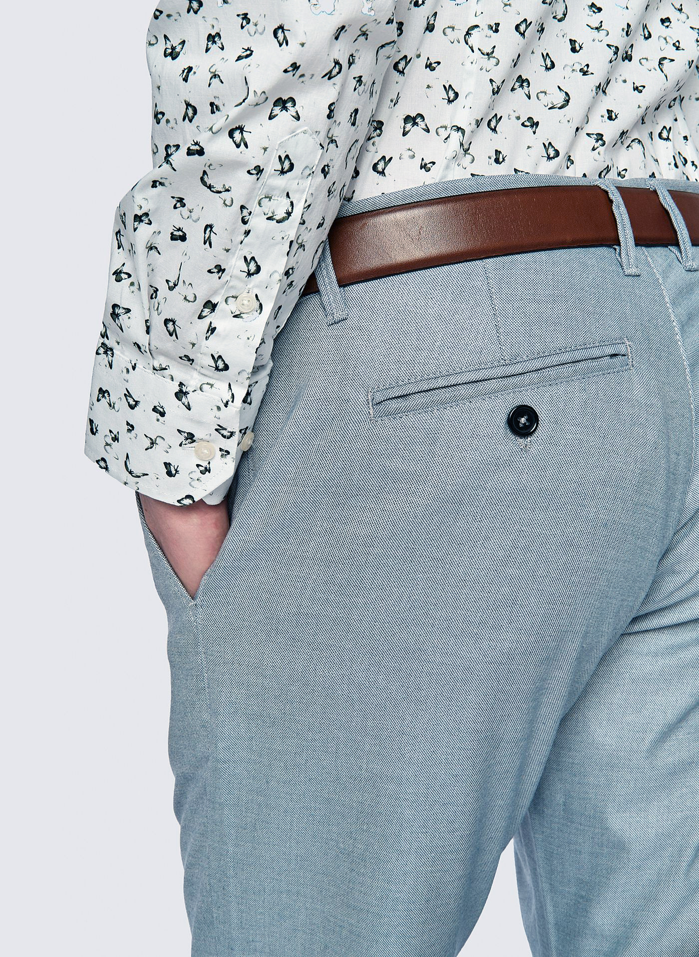 Błękitne spodnie męskie P23SF-WX-002-S-0 - Pako Lorente