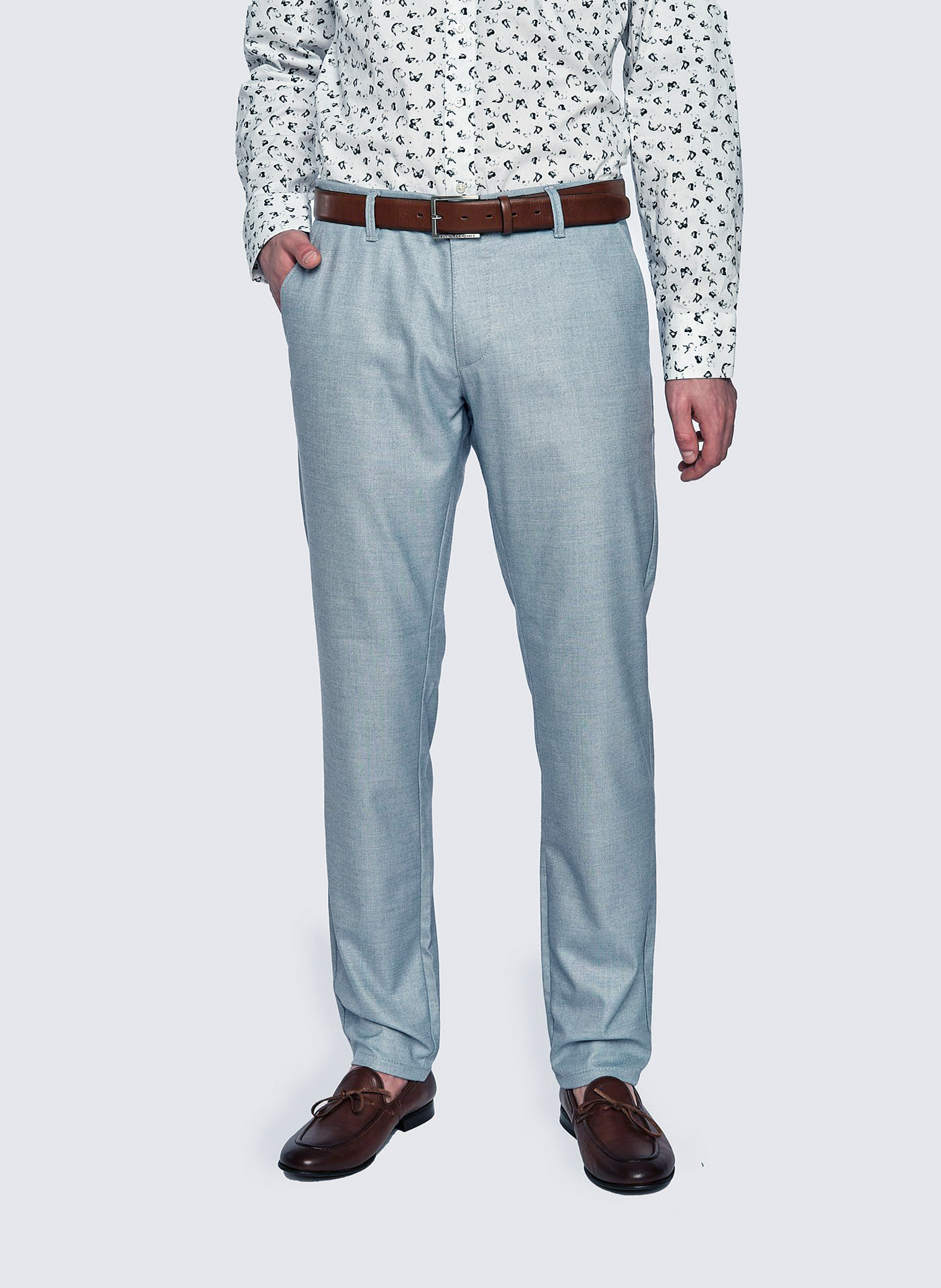 Błękitne spodnie męskie P23SF-WX-002-S-0 - Pako Lorente