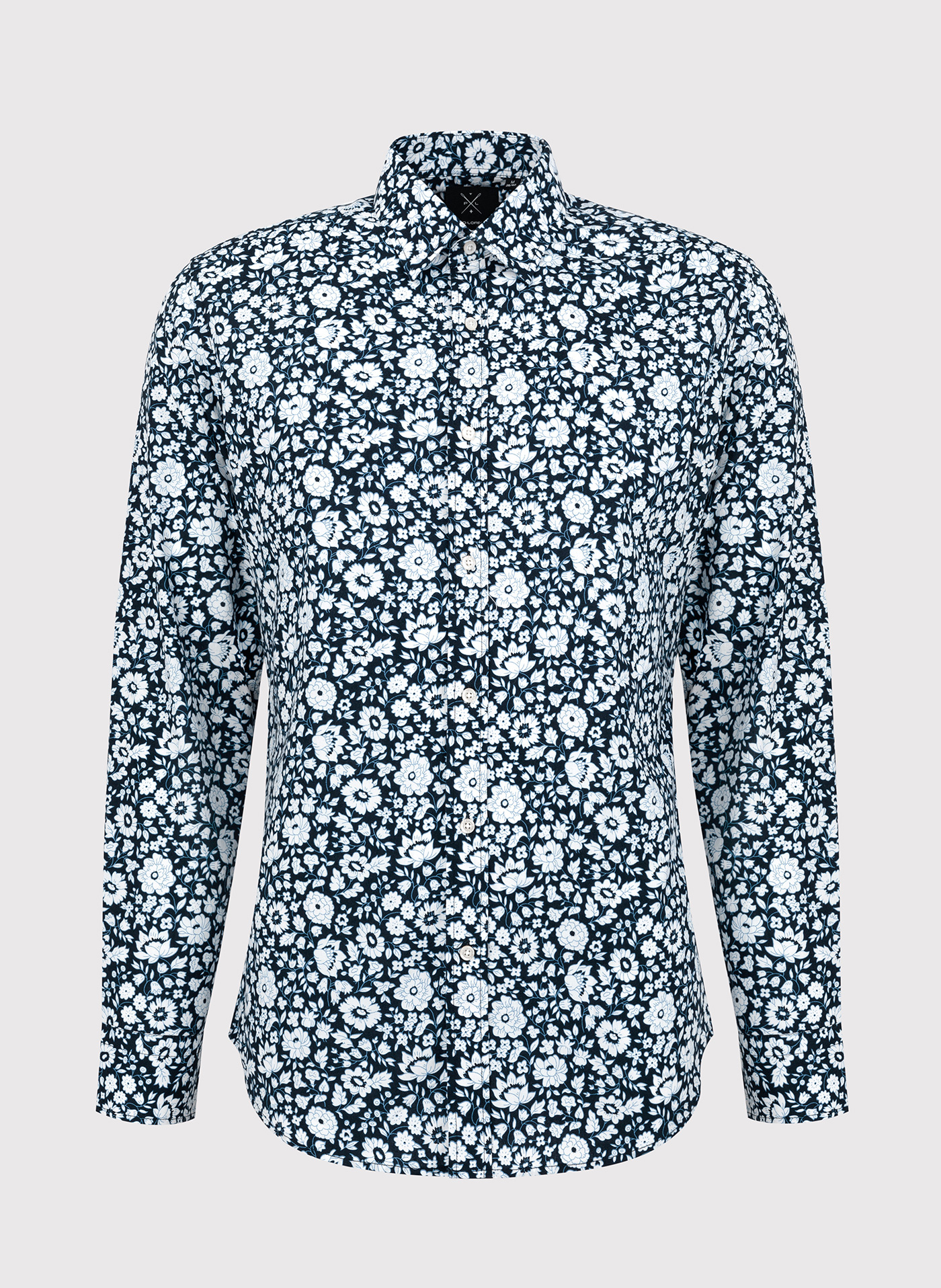 Czarna koszula w białe kwiaty - Pako Lorente