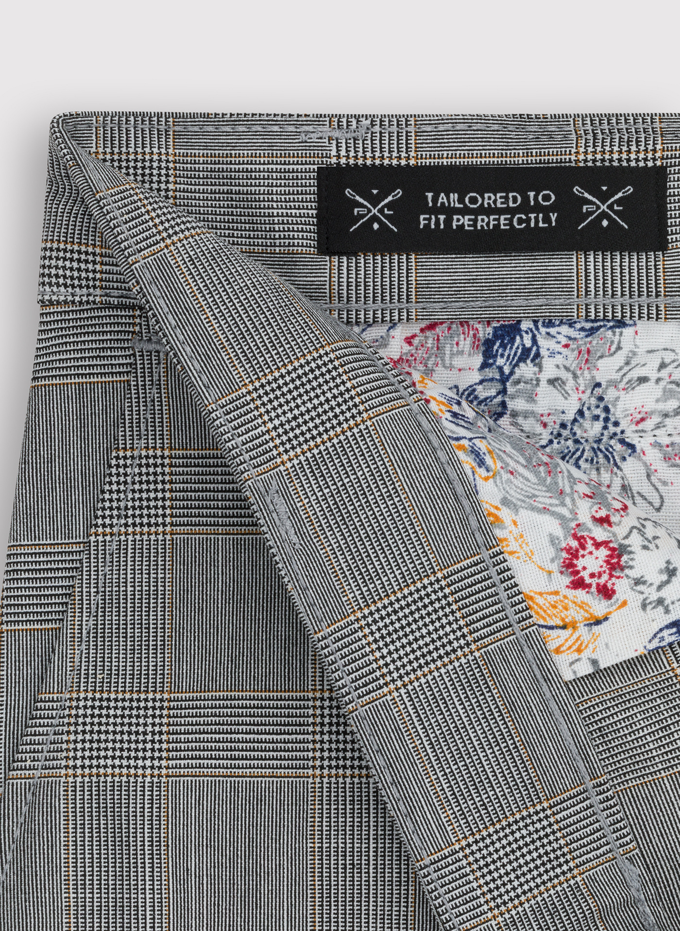 Szare męskie spodnie w kratkę P23SF-WX-010-S-S - Pako Lorente - Pako Lorente