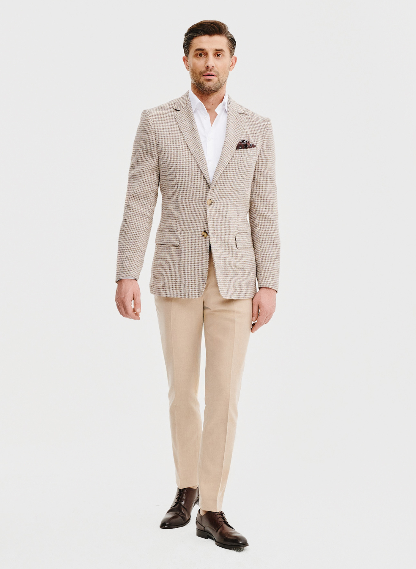 Brązowa marynarka w pepitkę - Pako Lorente